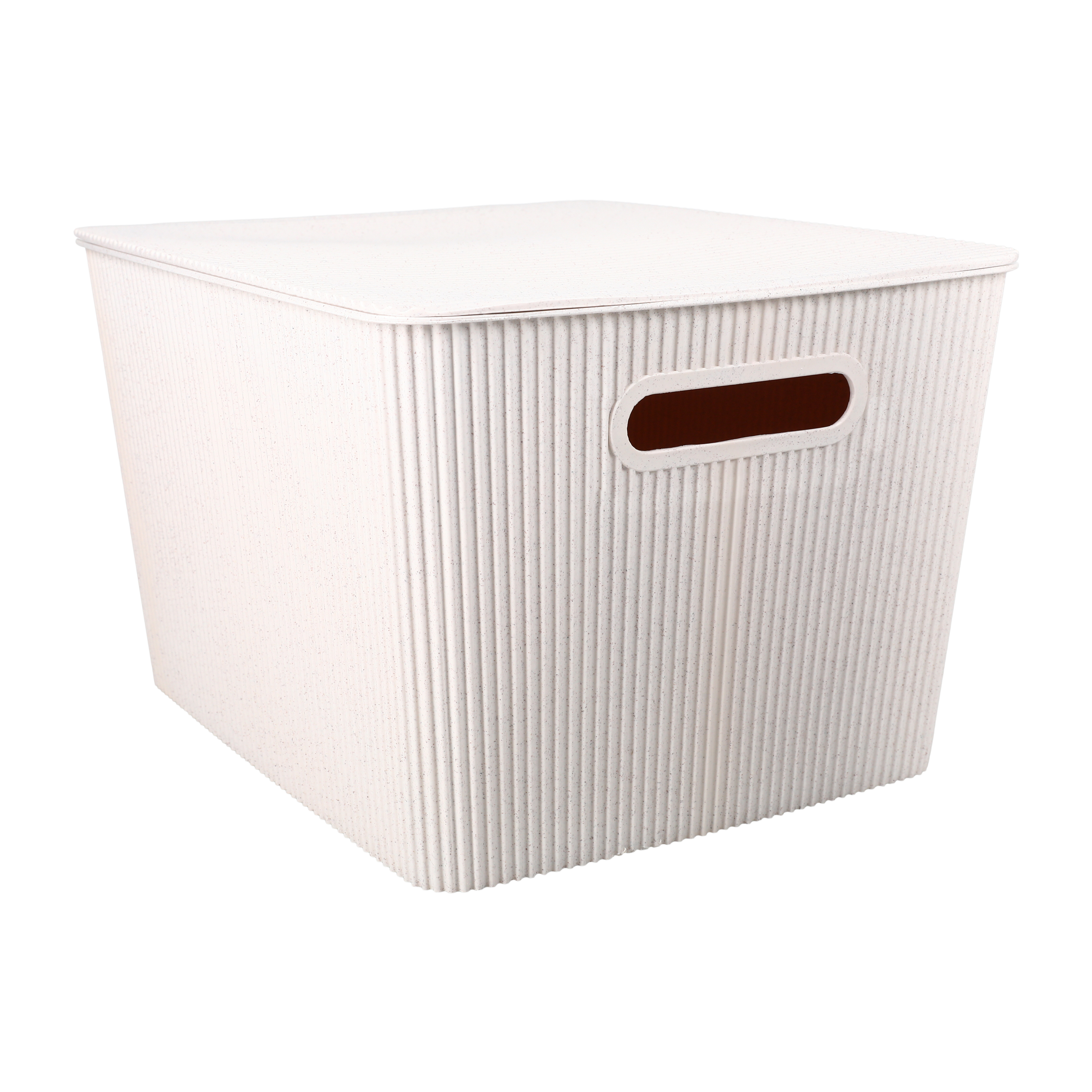 Large Wheat Straw Bin With Lid