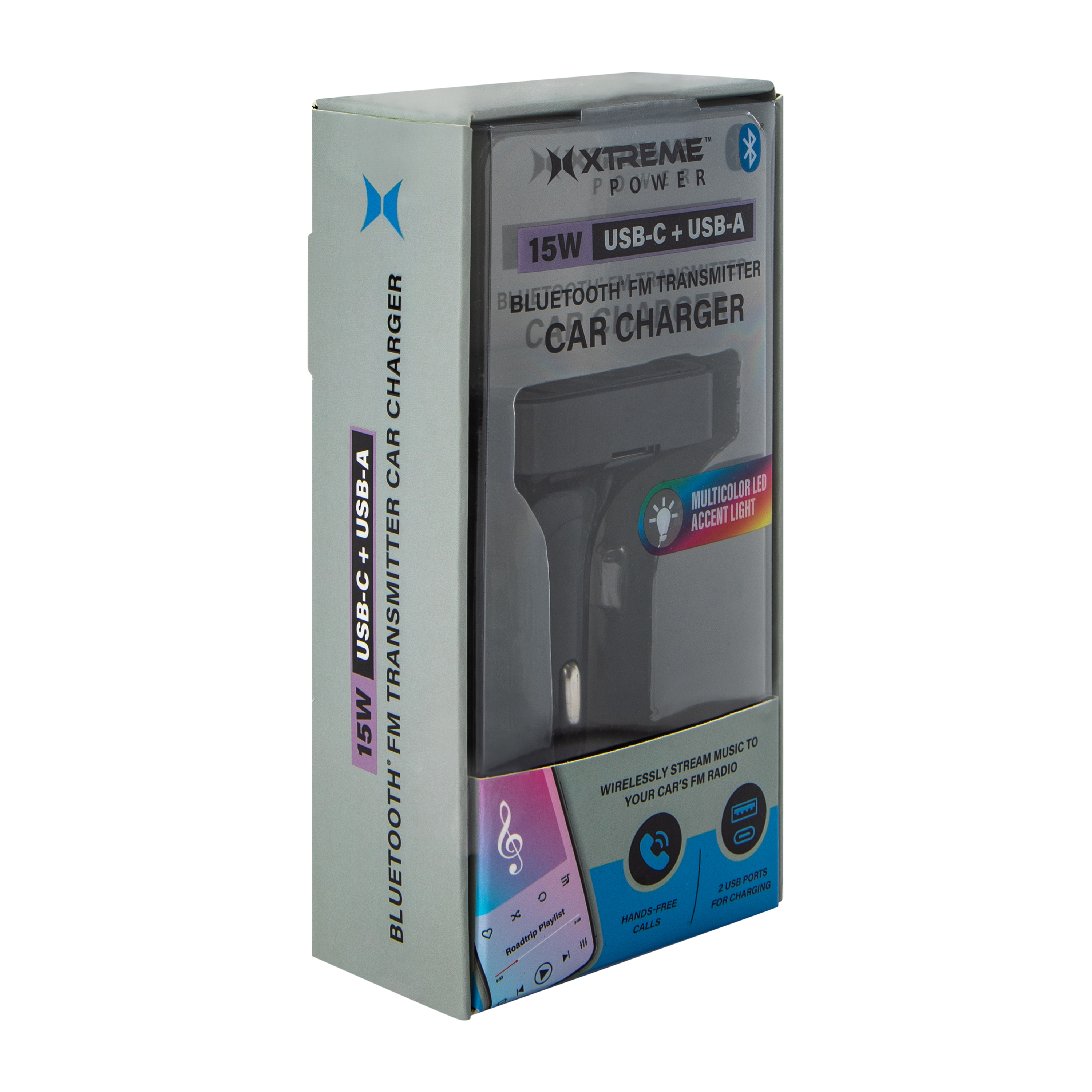 Xtreme Power™ Bluetooth® FM Transmitter Car Charger