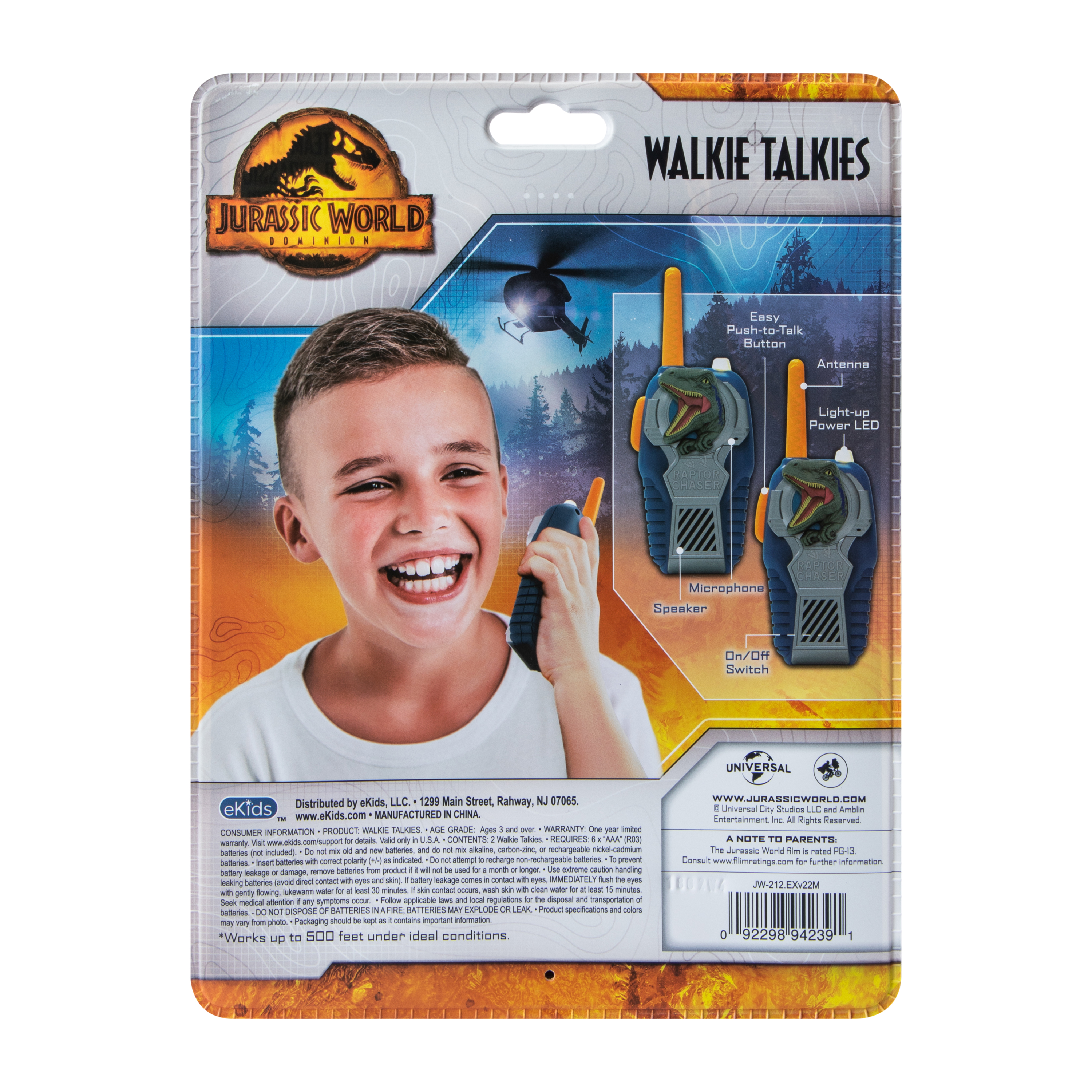 Jurassic World Dominion Walkie Talkies 2-Pack