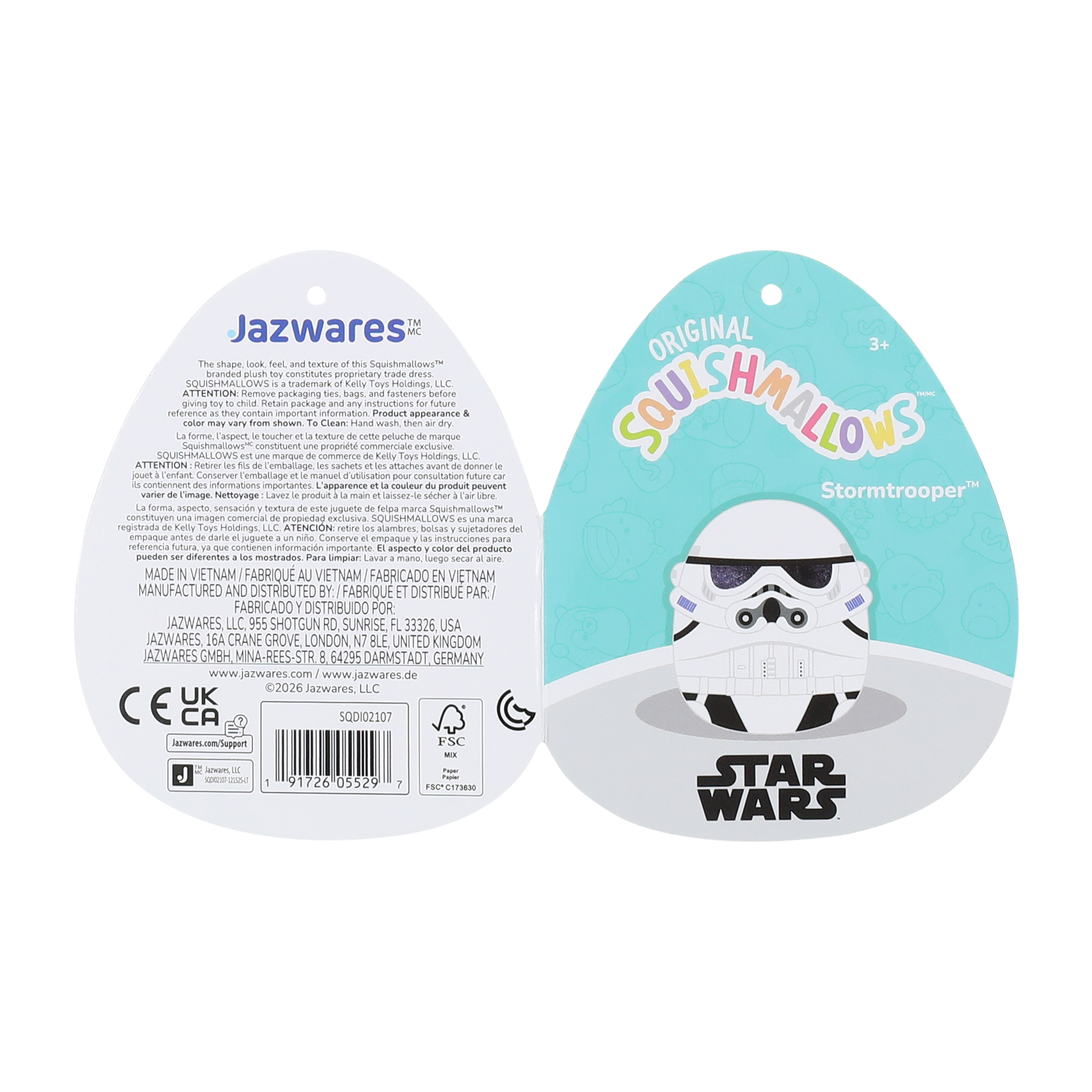 Squishmallows Star Wars: Peluche Suavecito Pa Los Fanaticos de la Galaxia 6