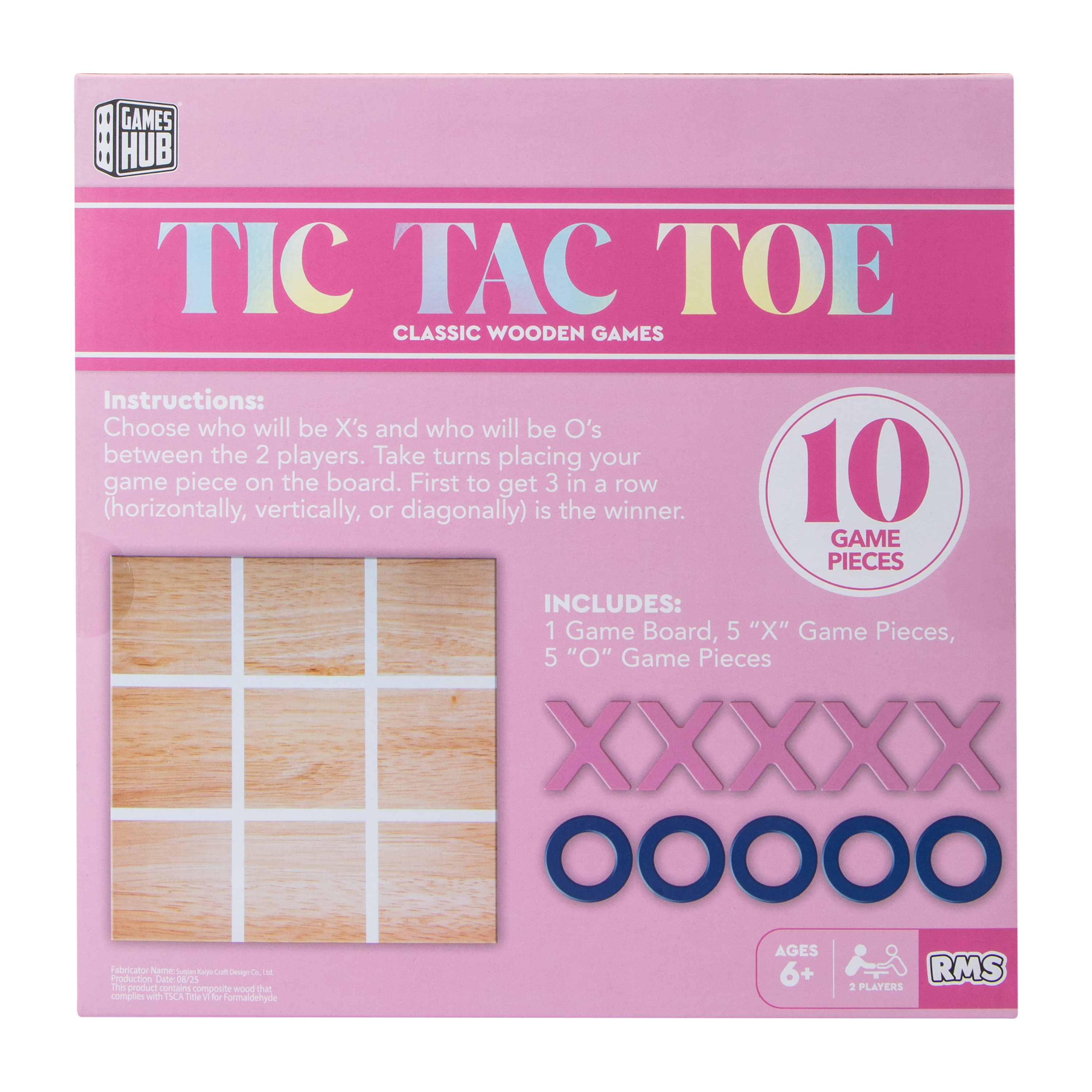 Juego Tic Tac Toe de Madera Clasico Pa Pasar Un Buen Rato 5