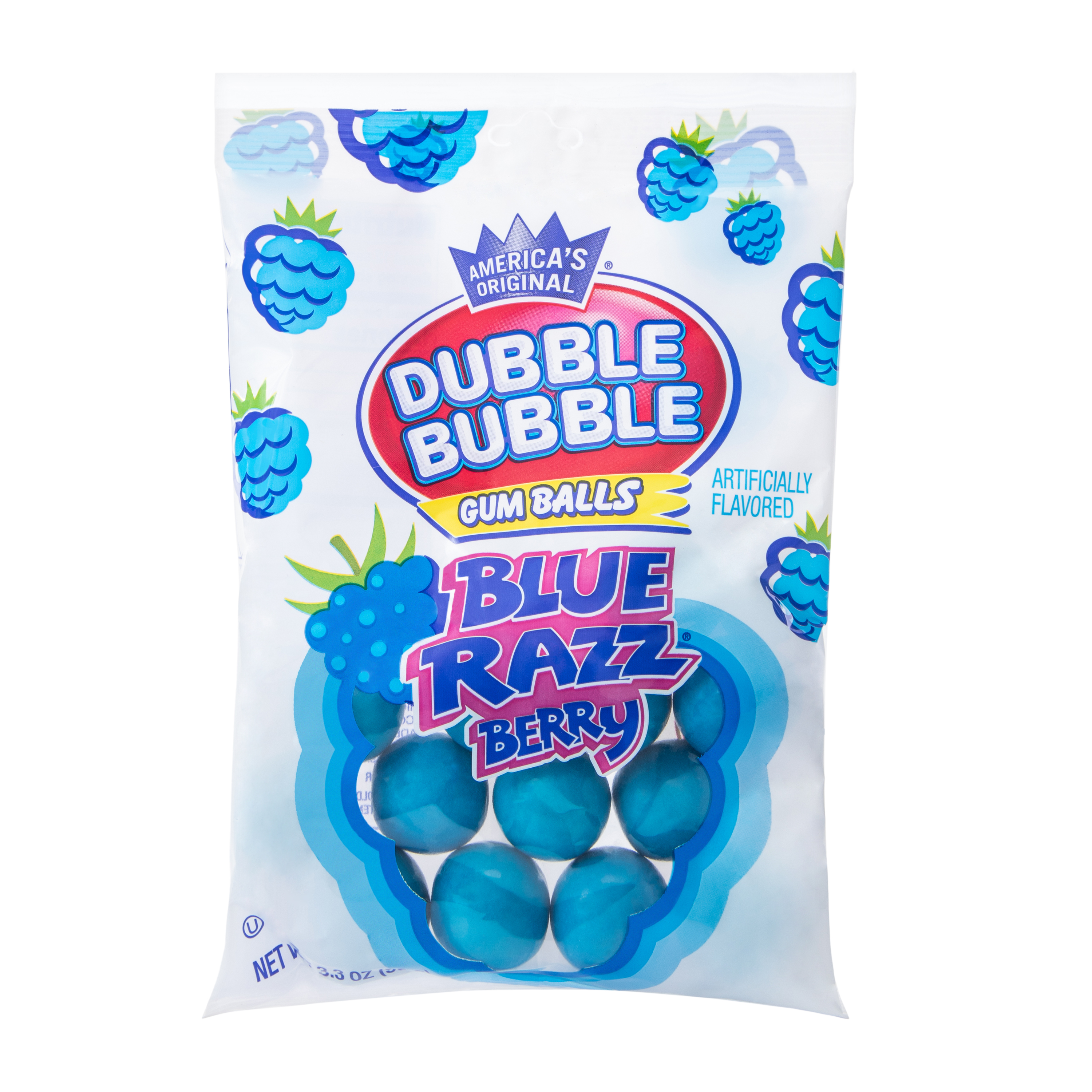 Dubble Bubble® Blue Razzberry Gumballs 3.3oz