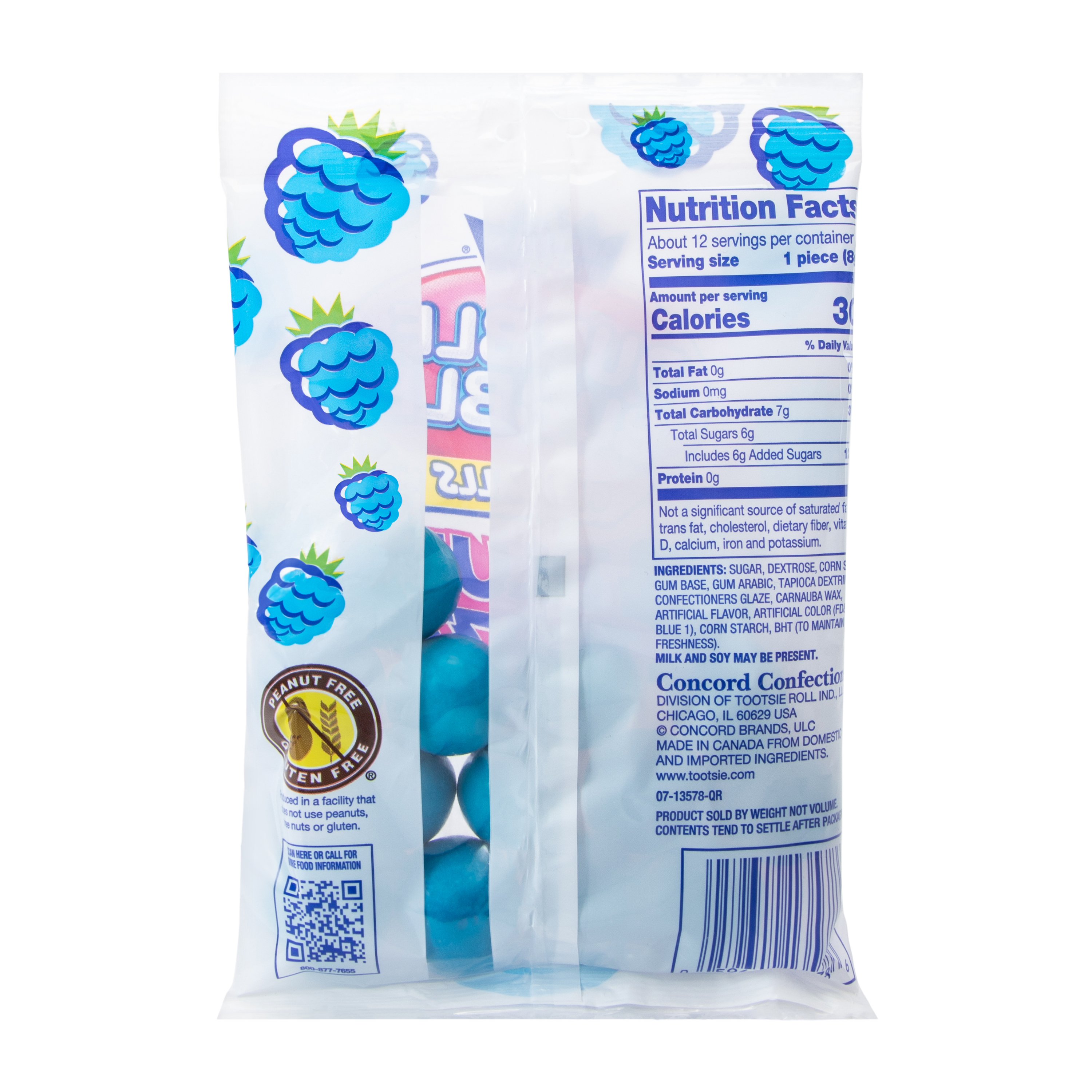 Dubble Bubble® Blue Razzberry Gumballs 3.3oz