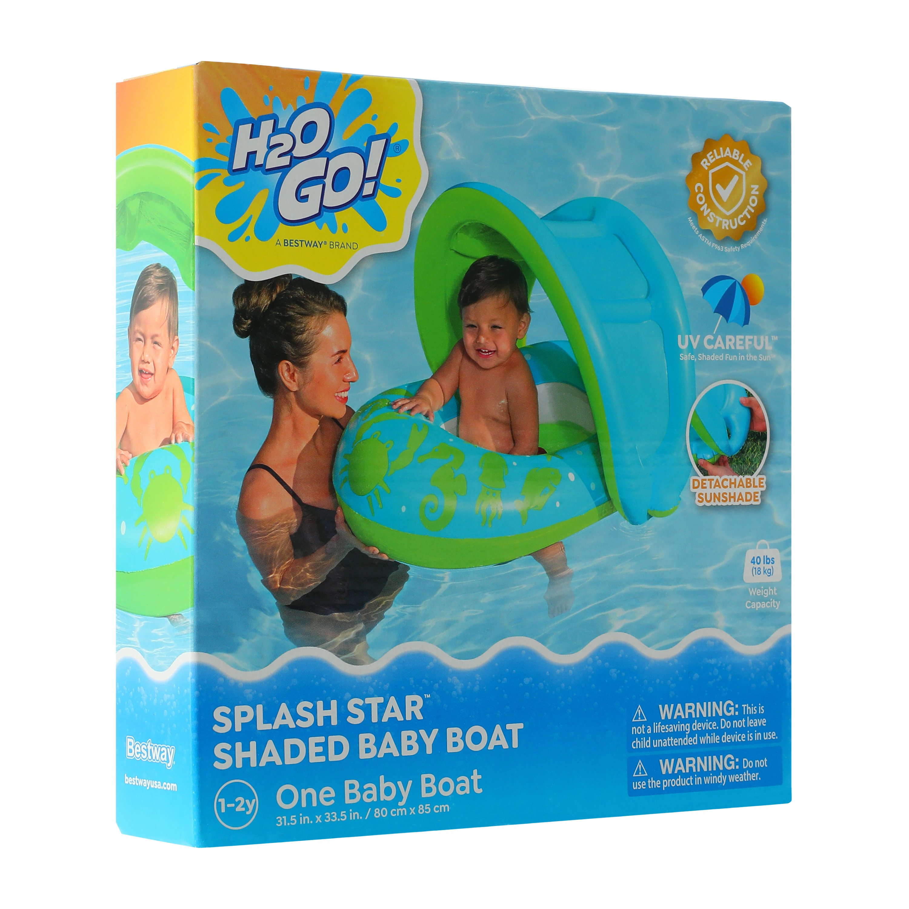 H2O Go!® Splash Star Shaded Baby Boat