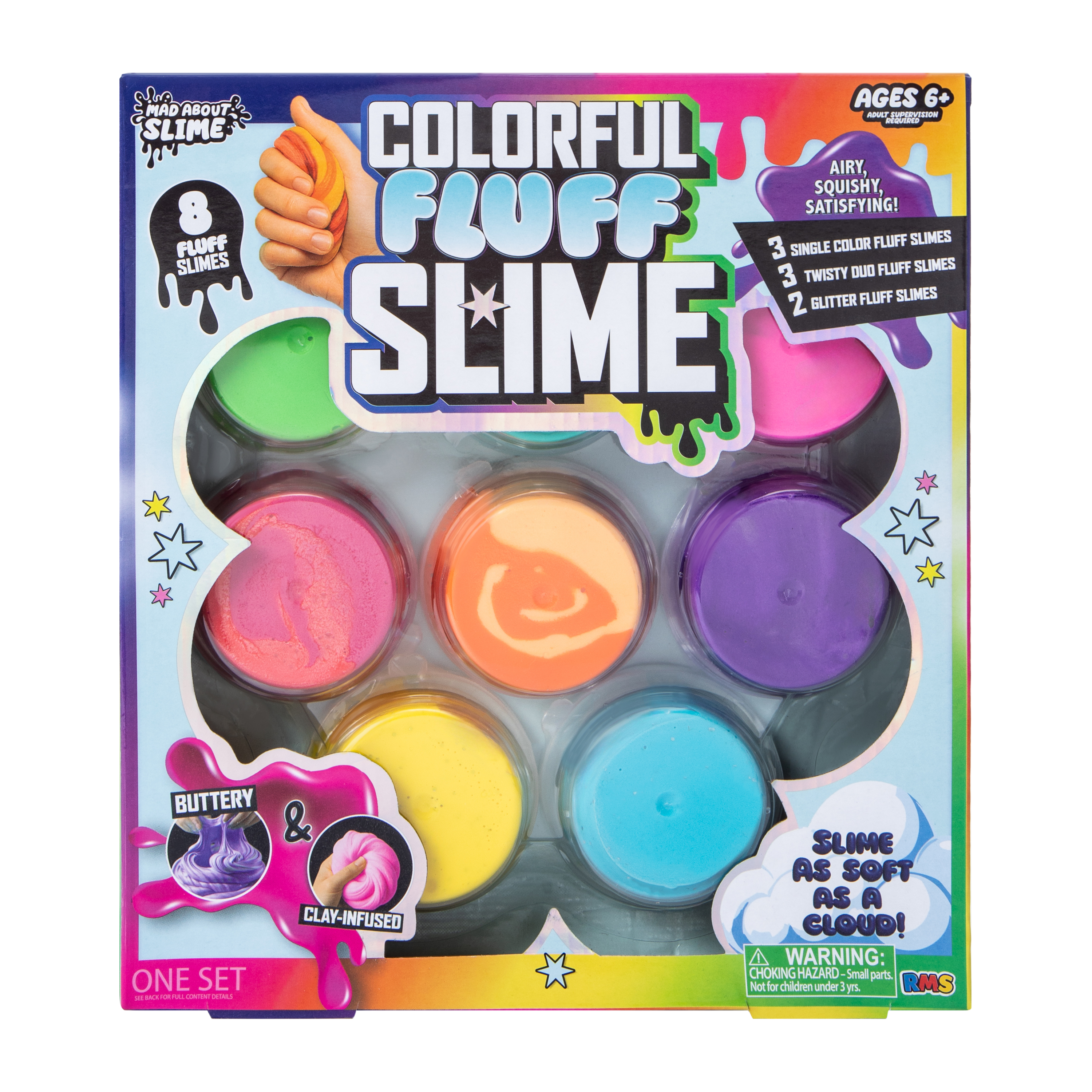 Mad About Slime Colorful Fluff Slime Set