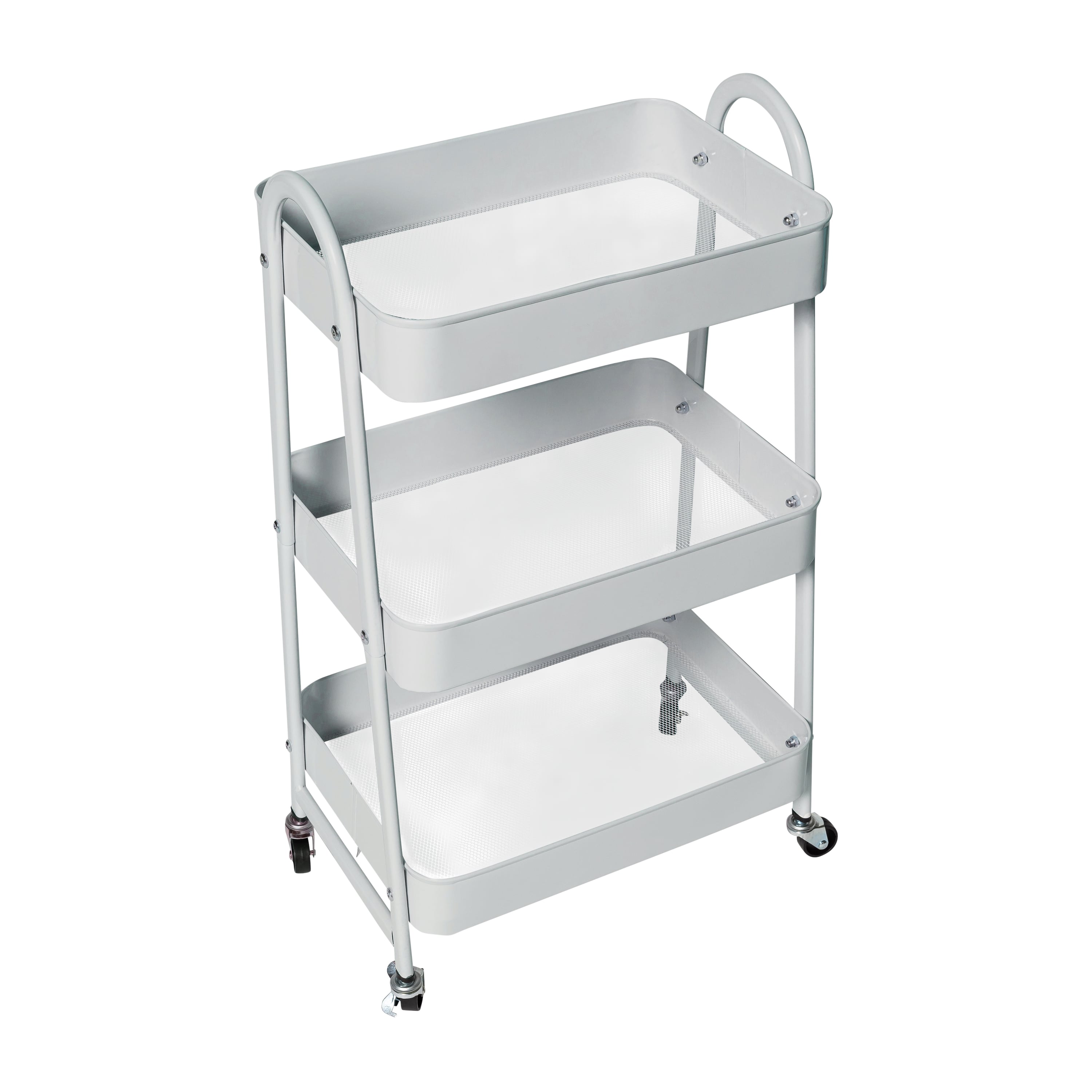 3-Tier Metal Rolling Cart