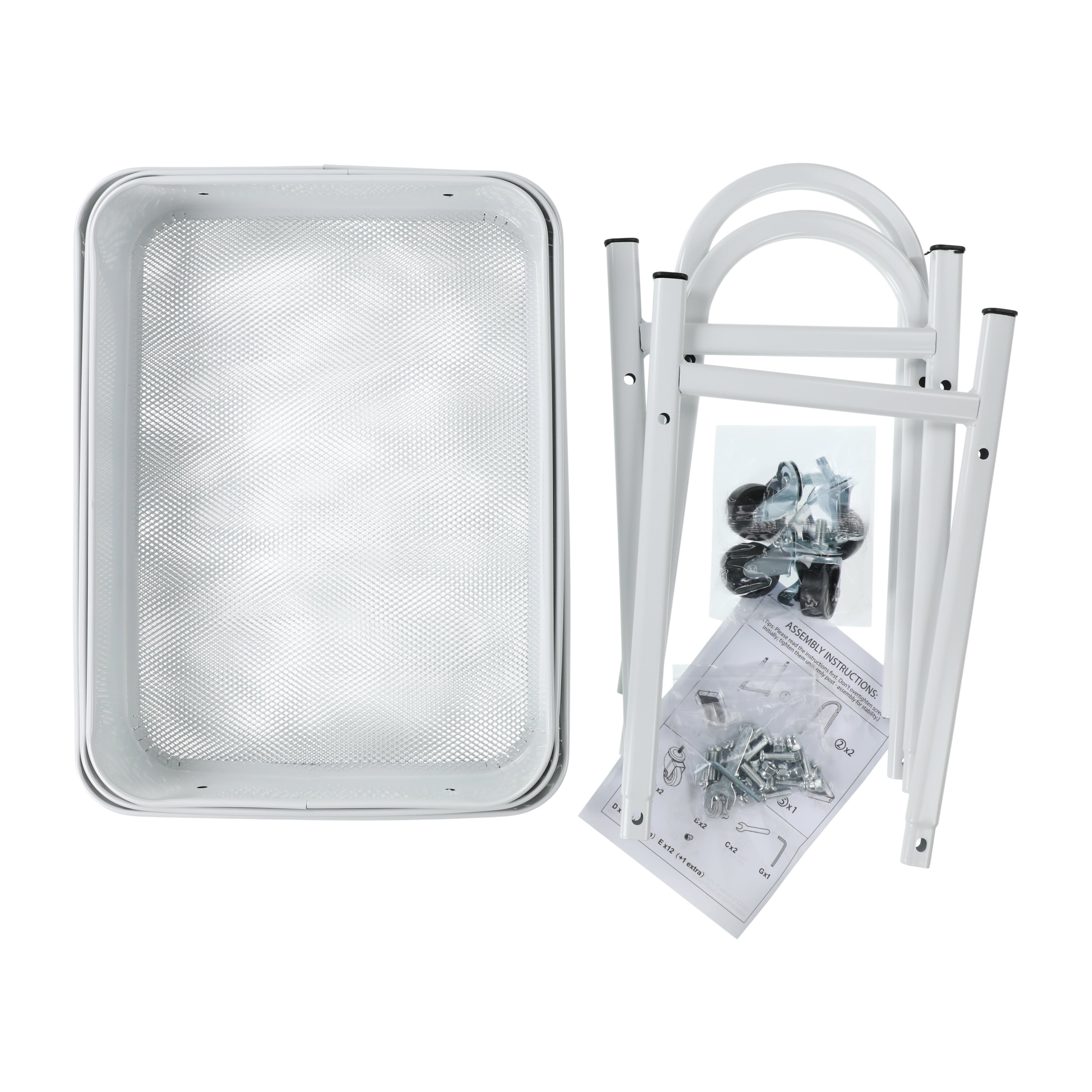 3-Tier Metal Rolling Cart