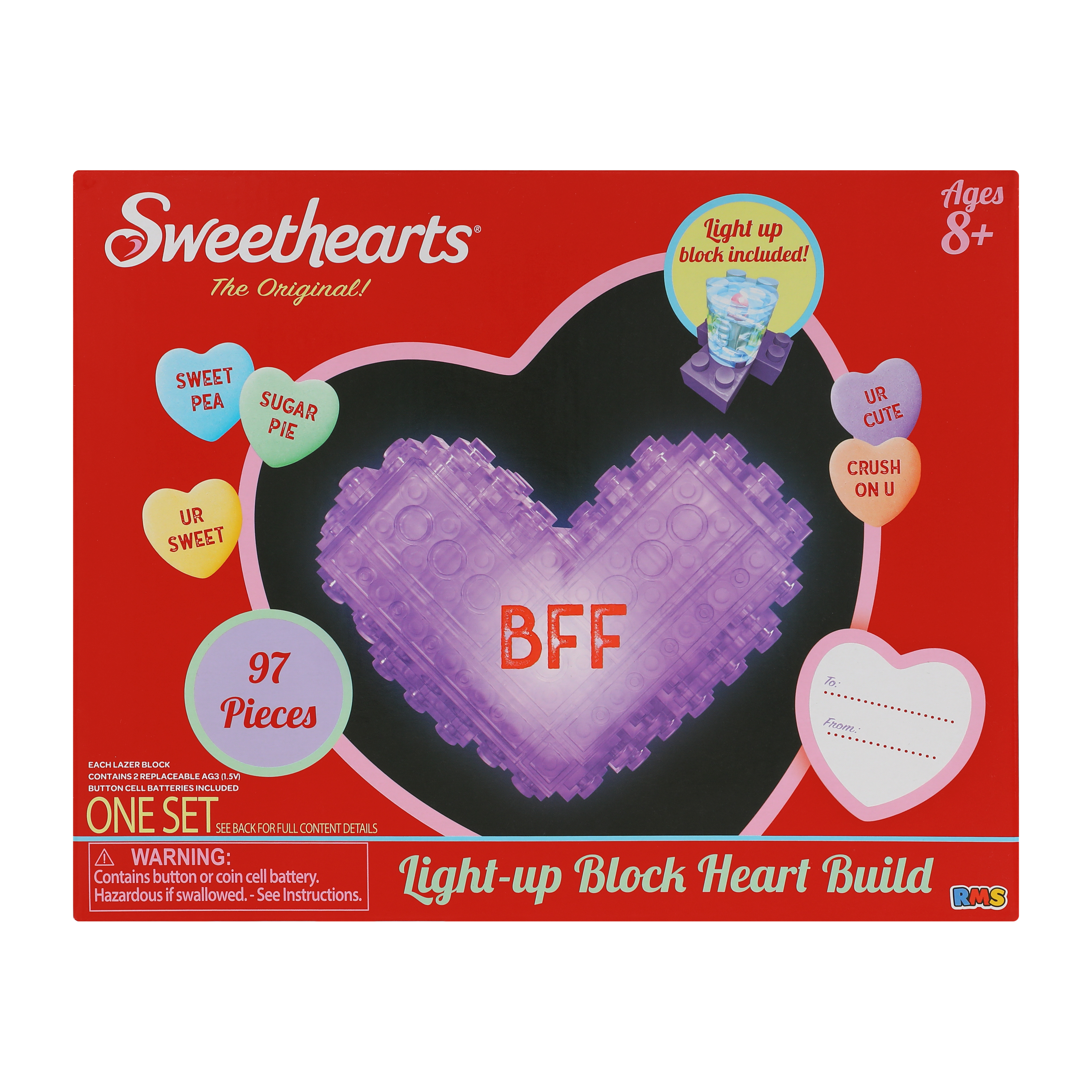 Sweethearts® Light-Up Block Heart Build Set