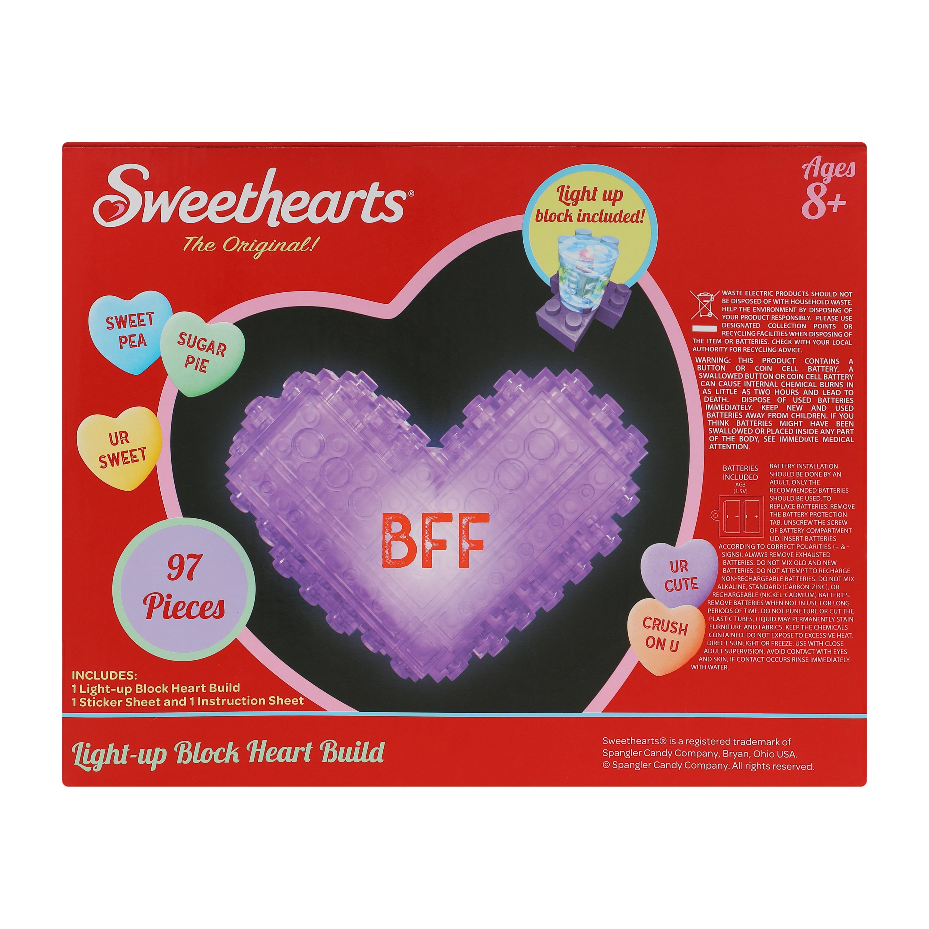 Sweethearts® Light-Up Block Heart Build Set