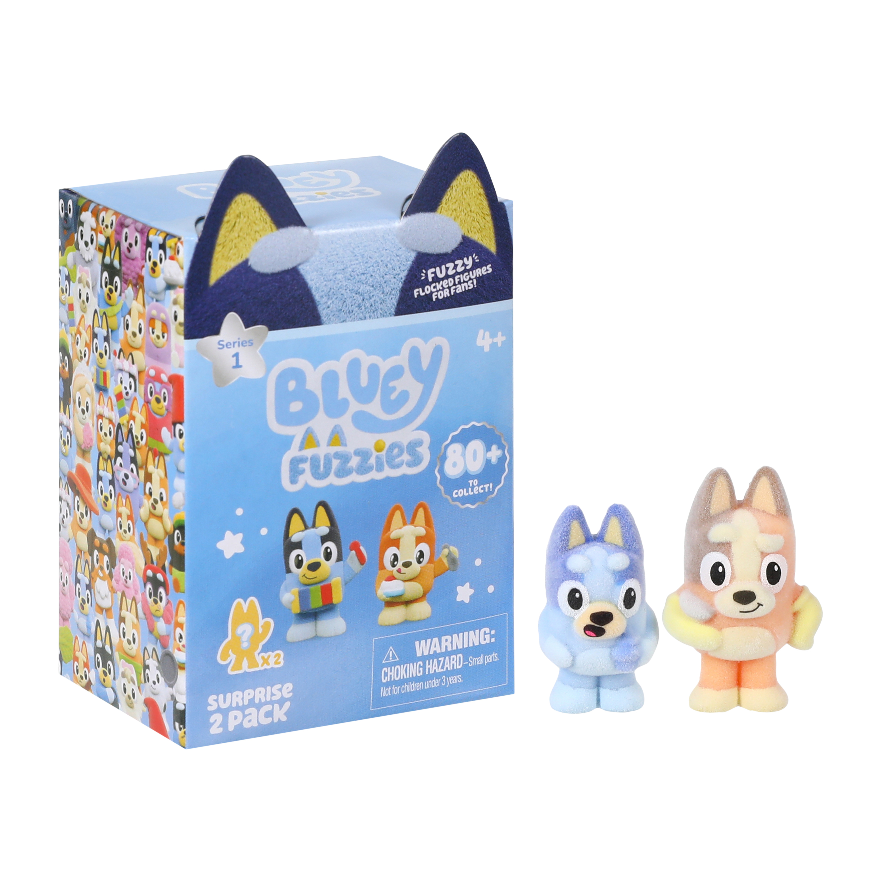 Bluey® Fuzzies Surprise Collectible Figures 2‑Pack