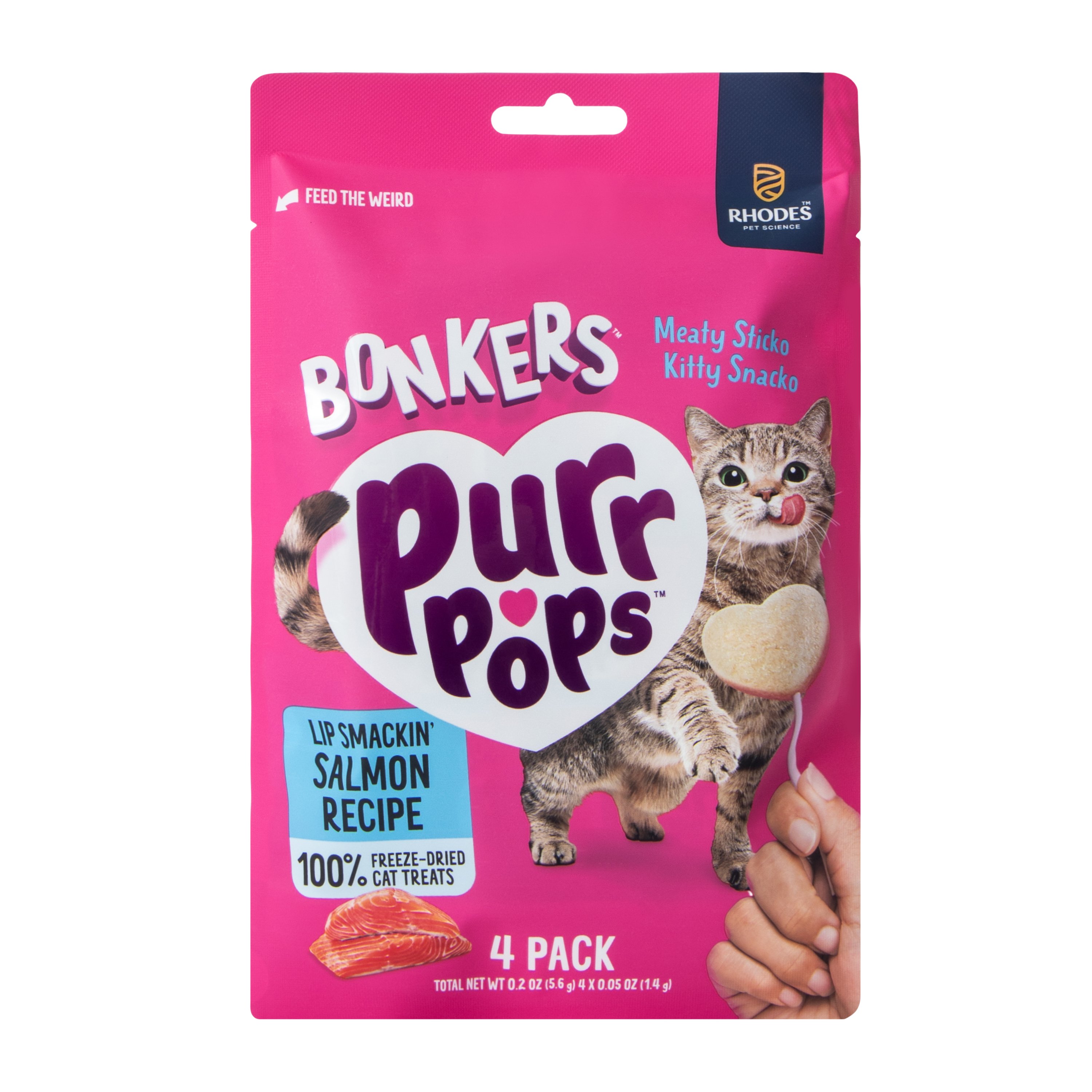 Bonkers™ Purr Pops™ Salmon Meat Stick 4-Pack