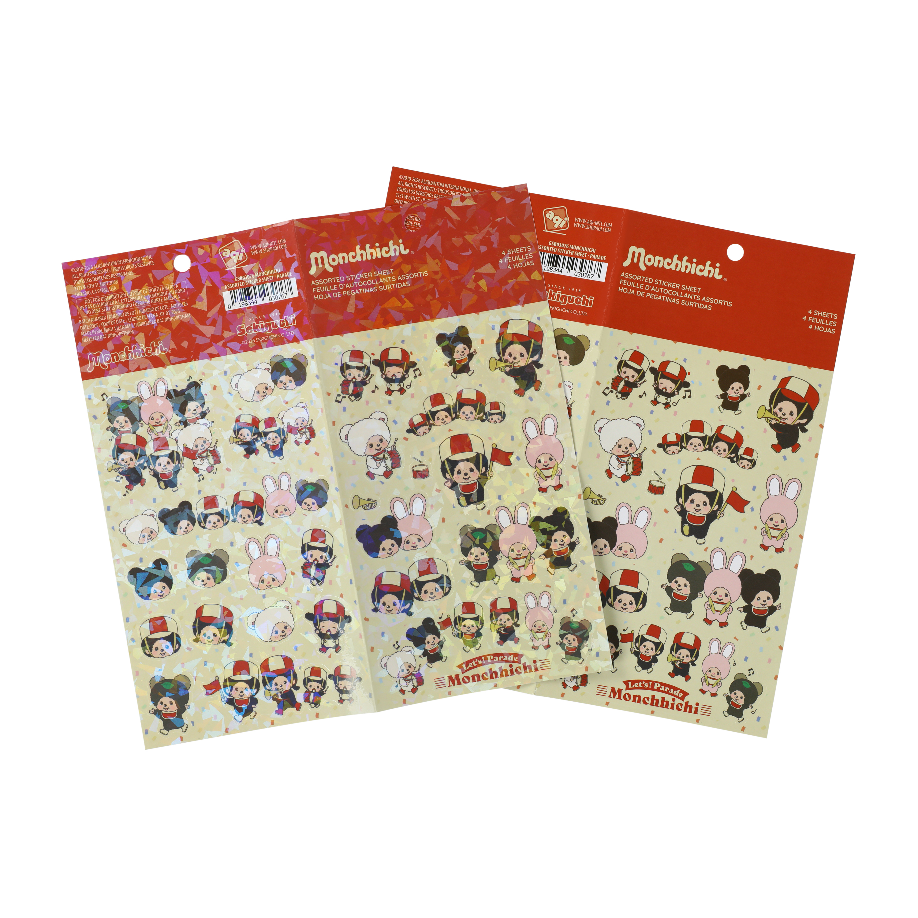 Monchhichi® Assorted Sticker Sheets 4-Pack