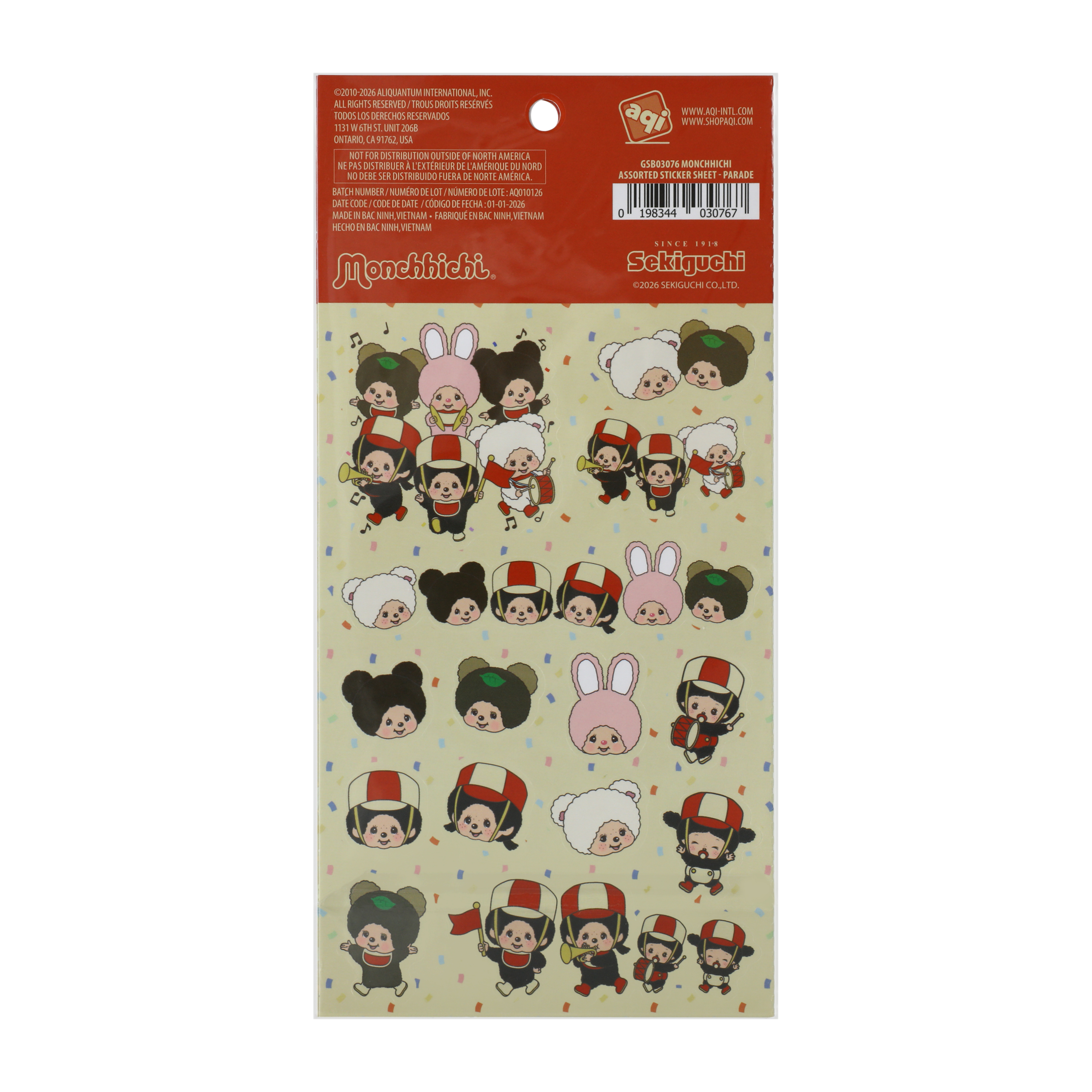 Monchhichi® Assorted Sticker Sheets 4-Pack