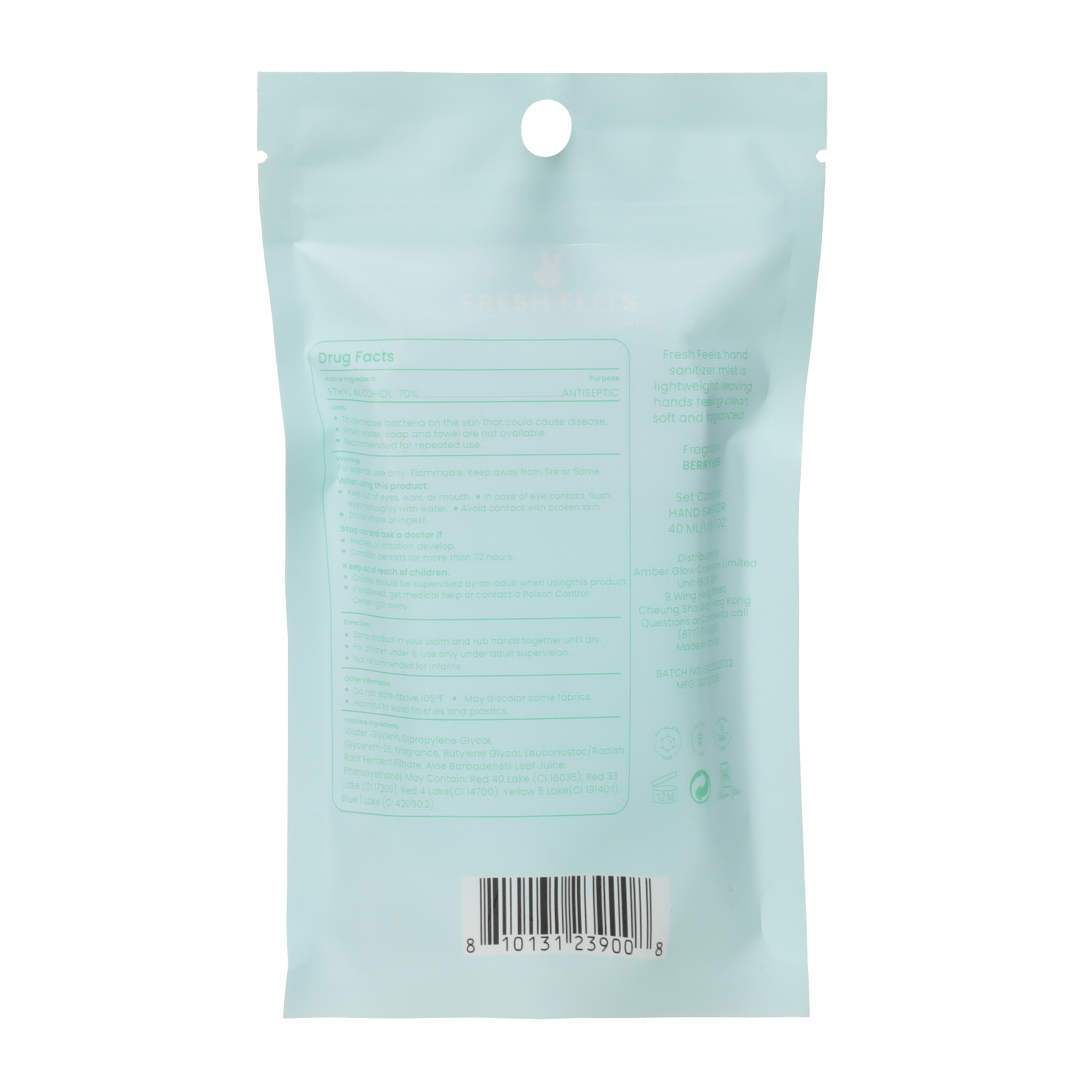 Fresh Feels Berry Kiss Hand Sanitizer Mist  1.3oz