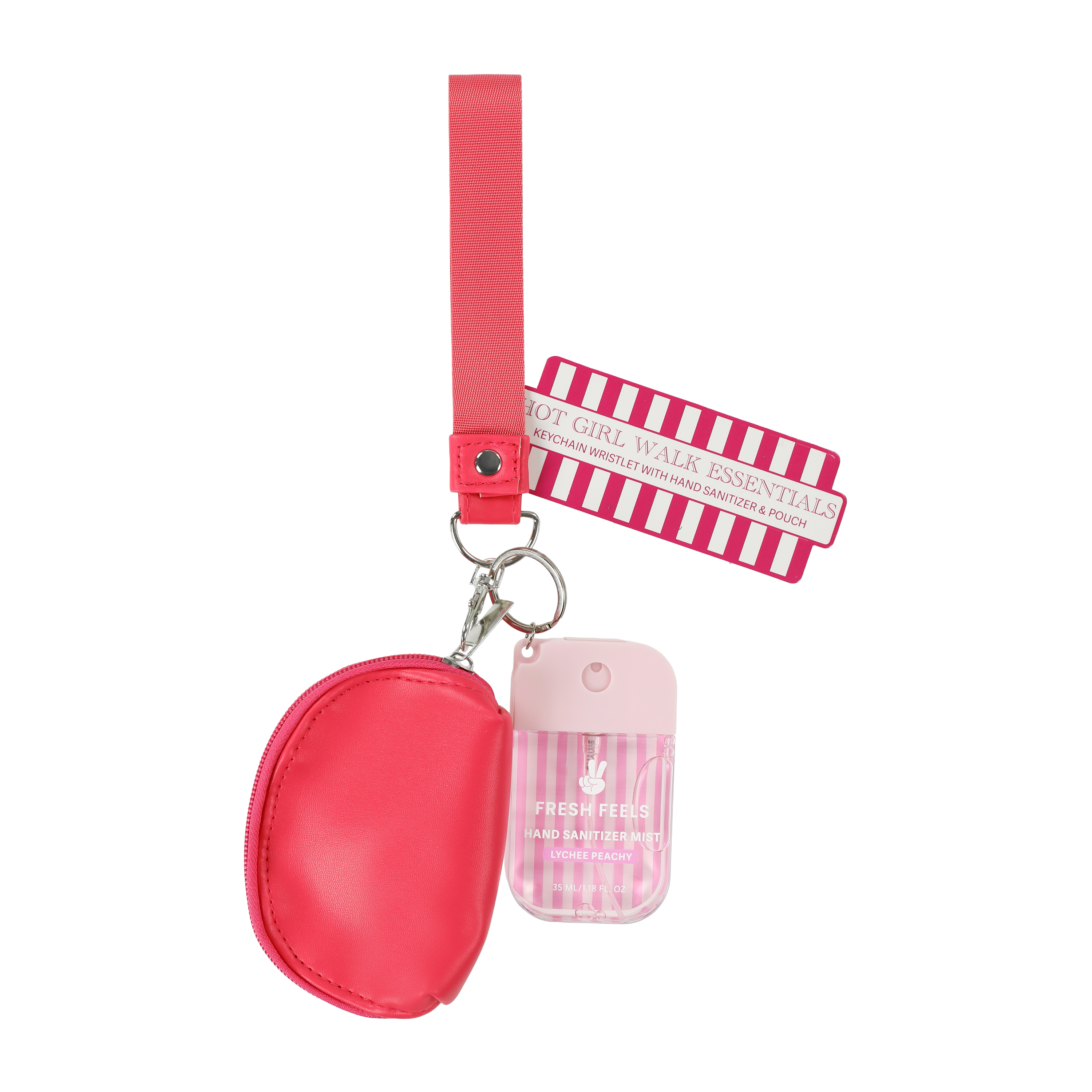 Hot Girl Fresh Feels Lychee Peachy  Keychain Bag Spray Set