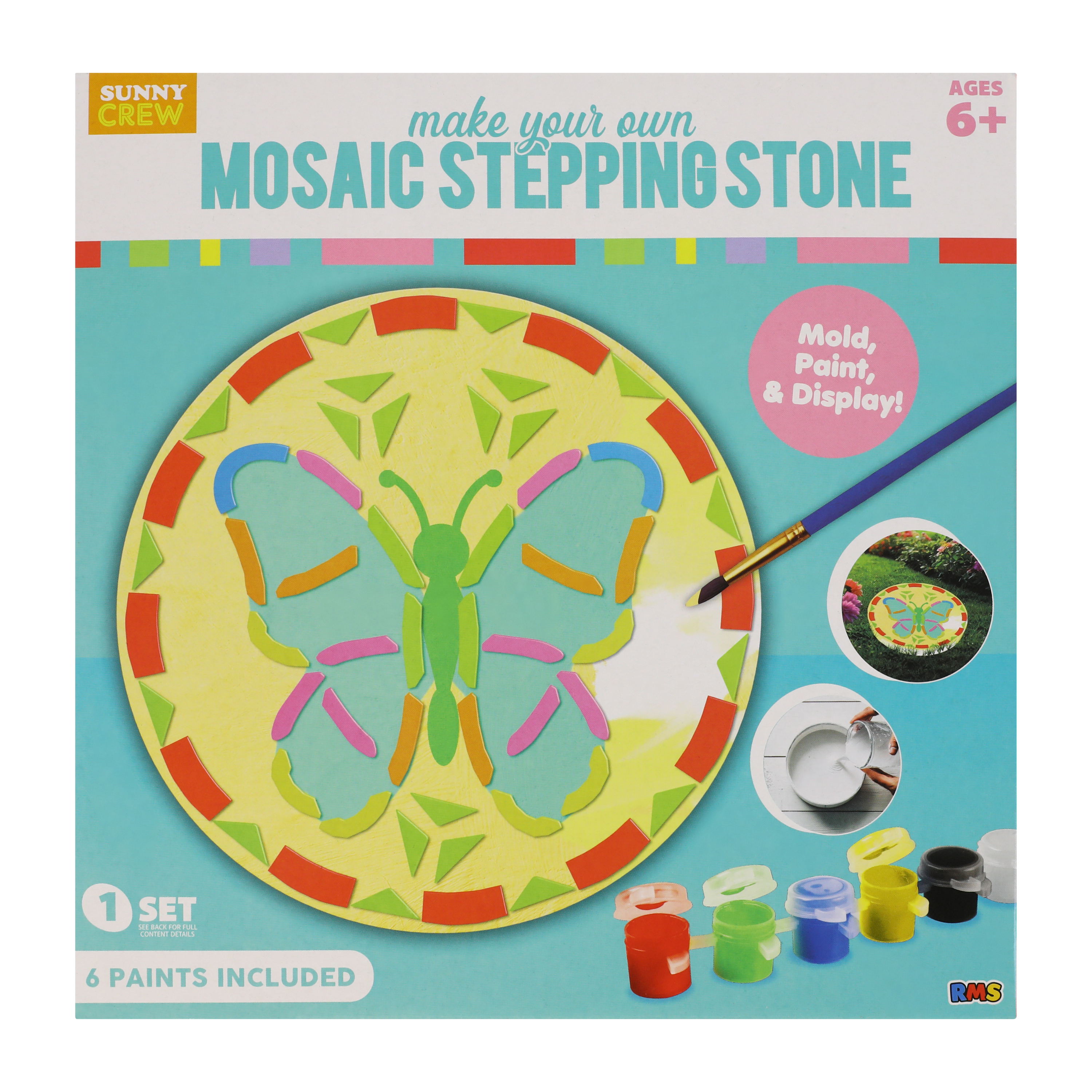 Sunny Crew Make Your Own Mosiac Stepping Stone Set