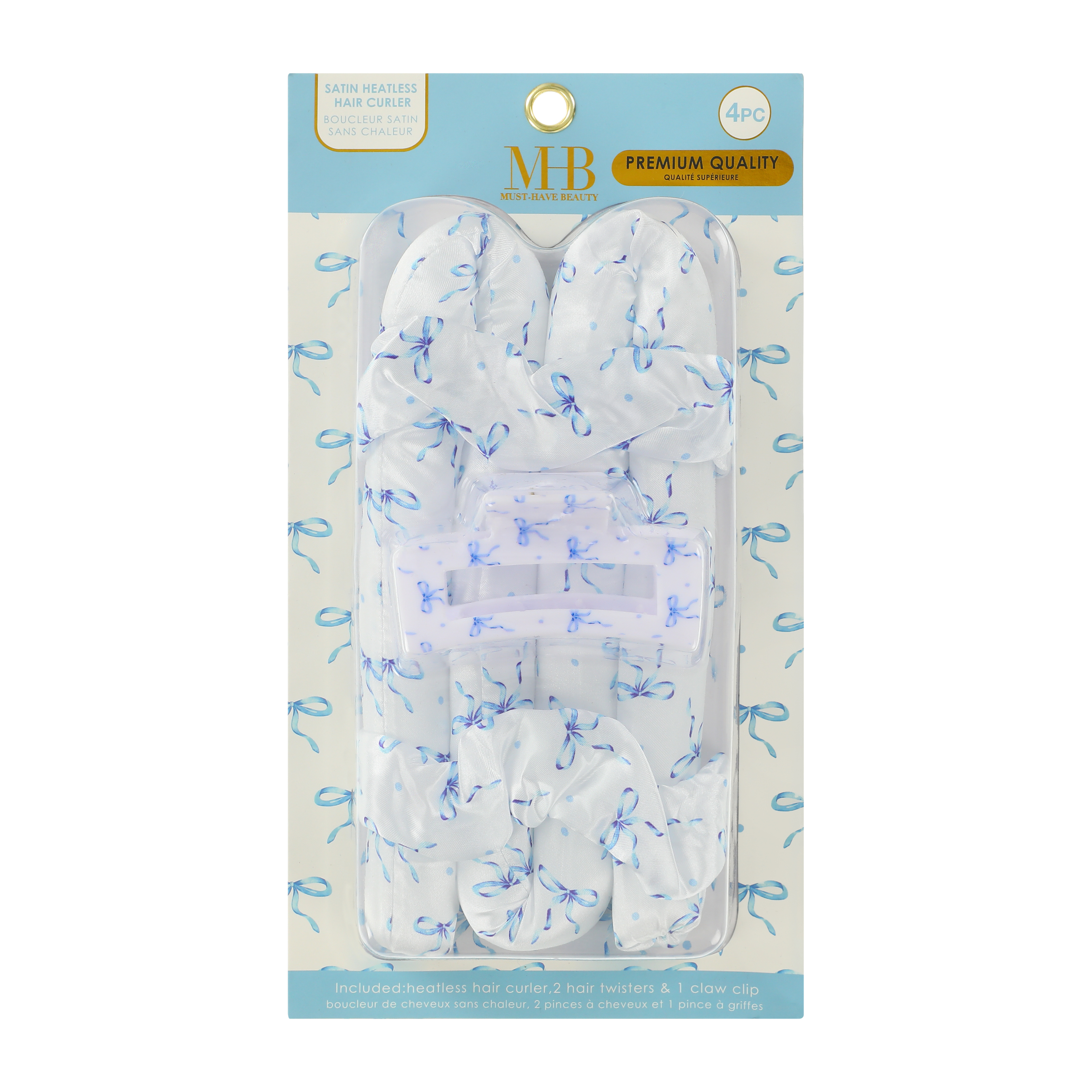 Satin Hair Curler Set 4-Pack