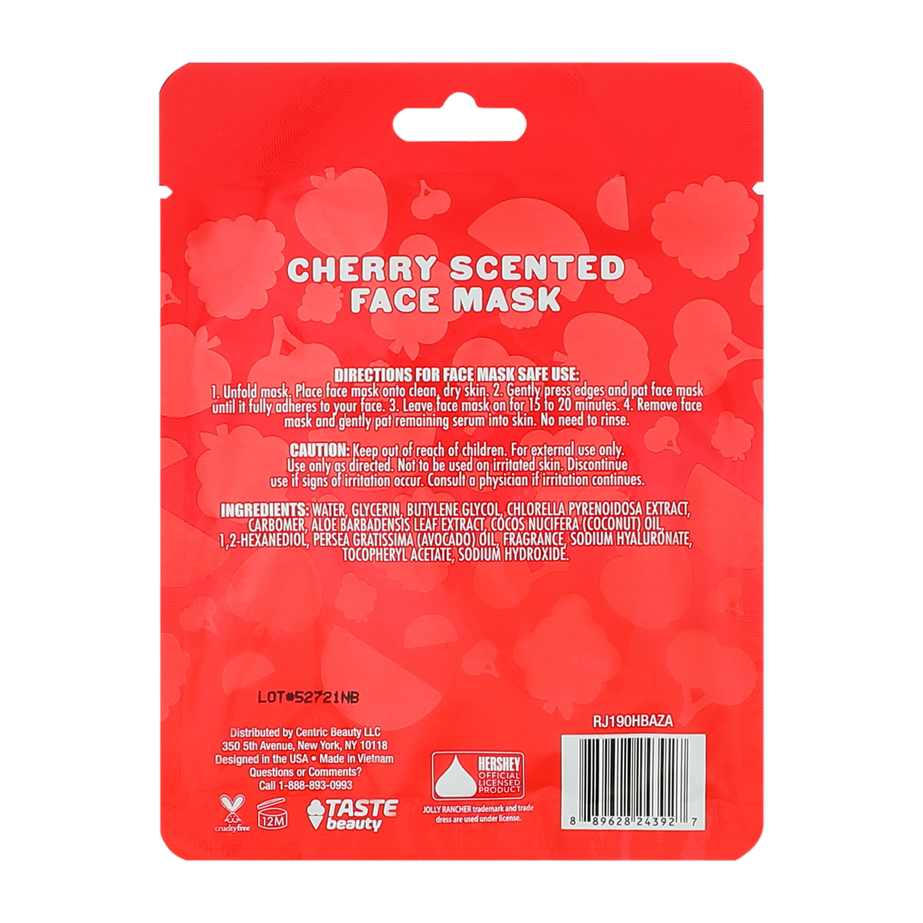 Jolly Rancher Gummies Scented Face Mask 0.67oz