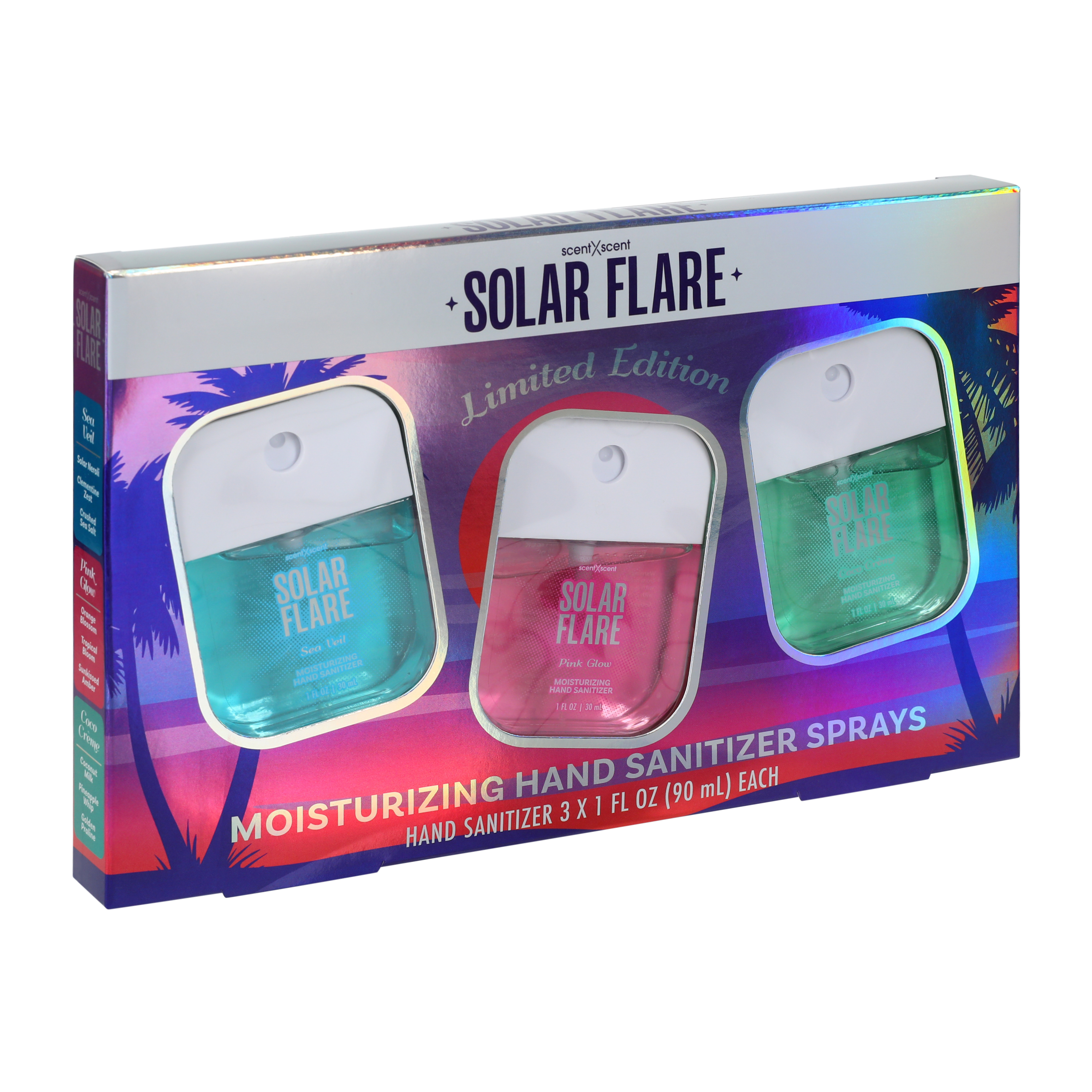 Solar Flare Limited Edition Hand Sanitizer Sprays 3-Pack
