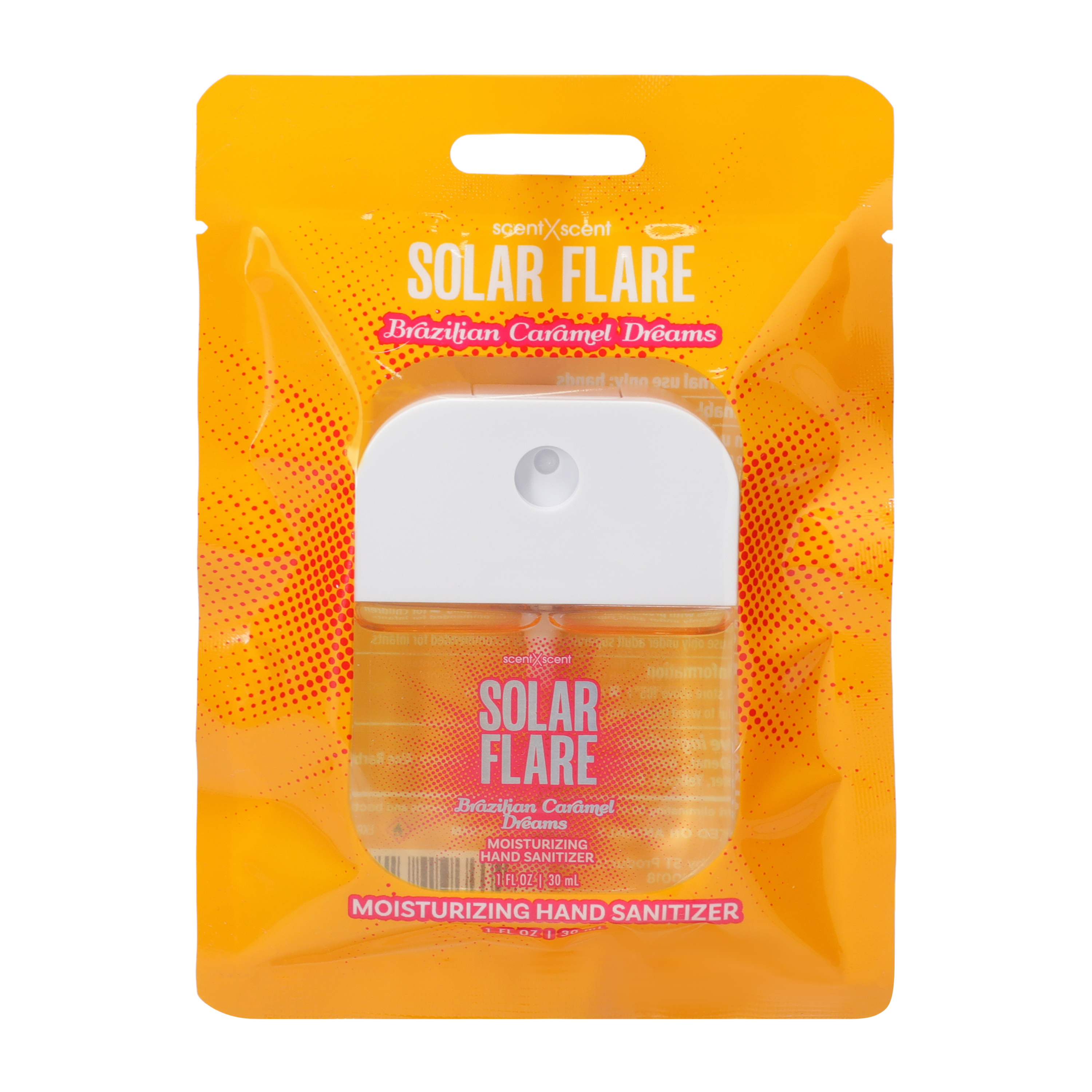 ScentXScent Solar Flare Brazilian Caramel Dreams Hand Sanitizer 1oz