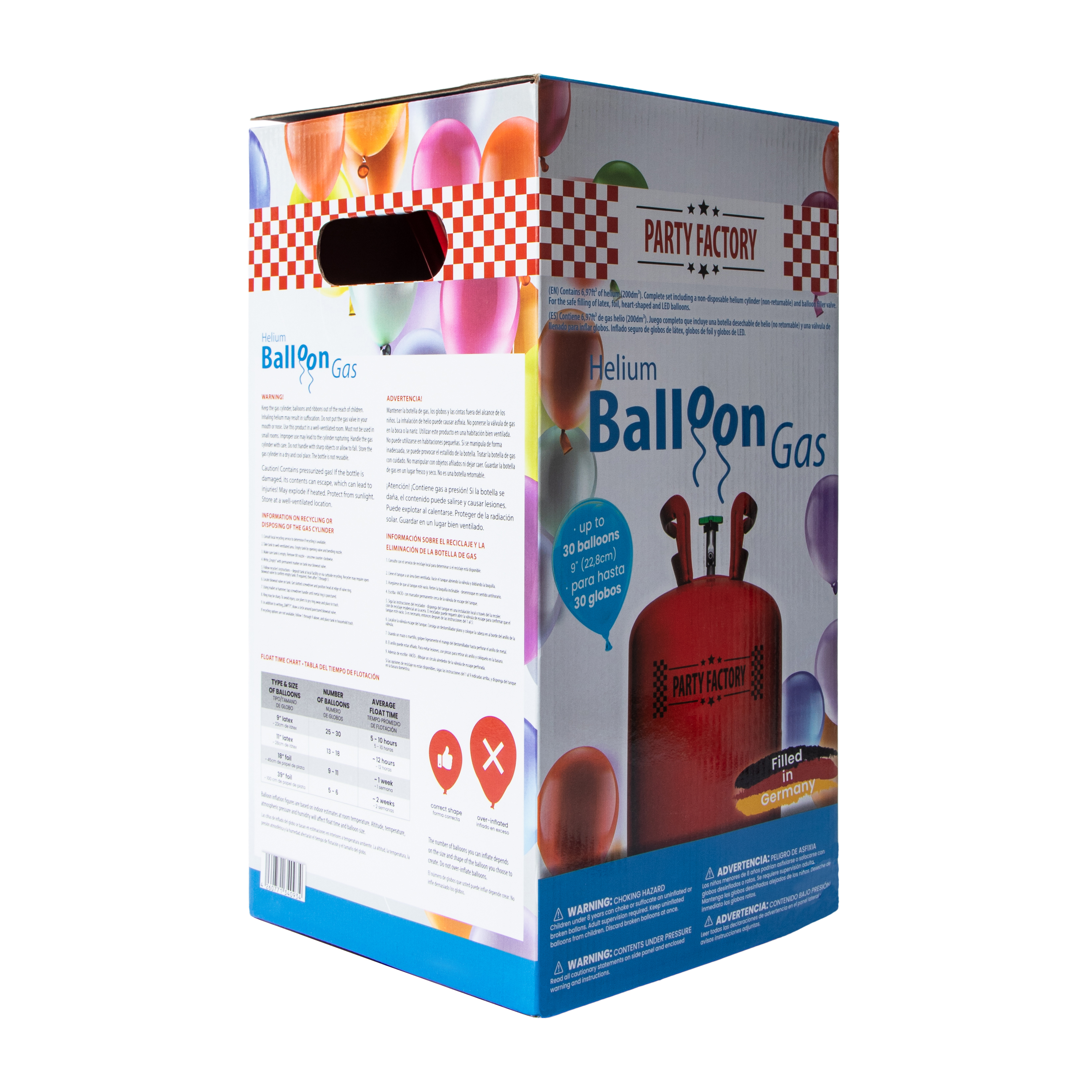 Party Factory Helium Balloon Gas Tank