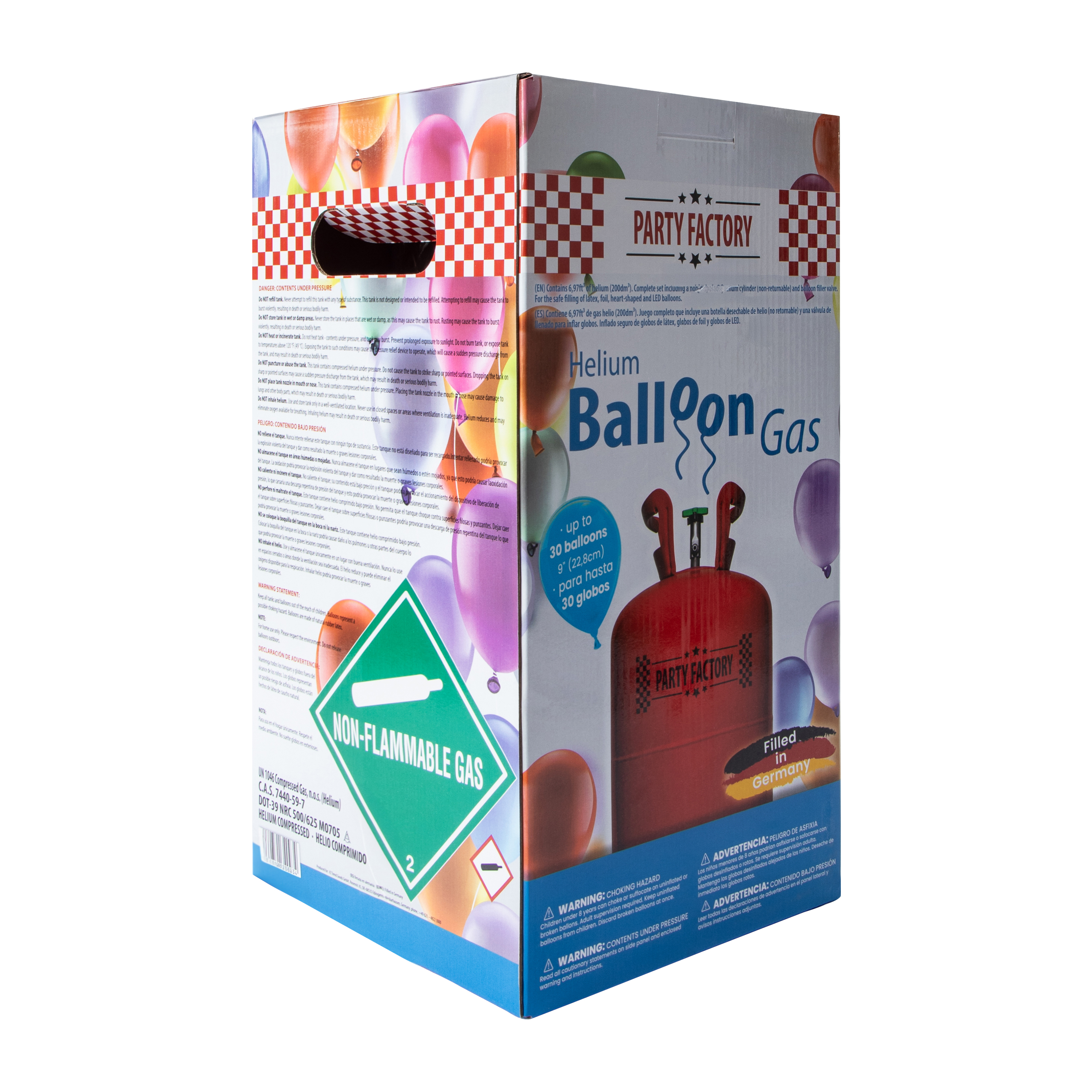 Party Factory Helium Balloon Gas Tank