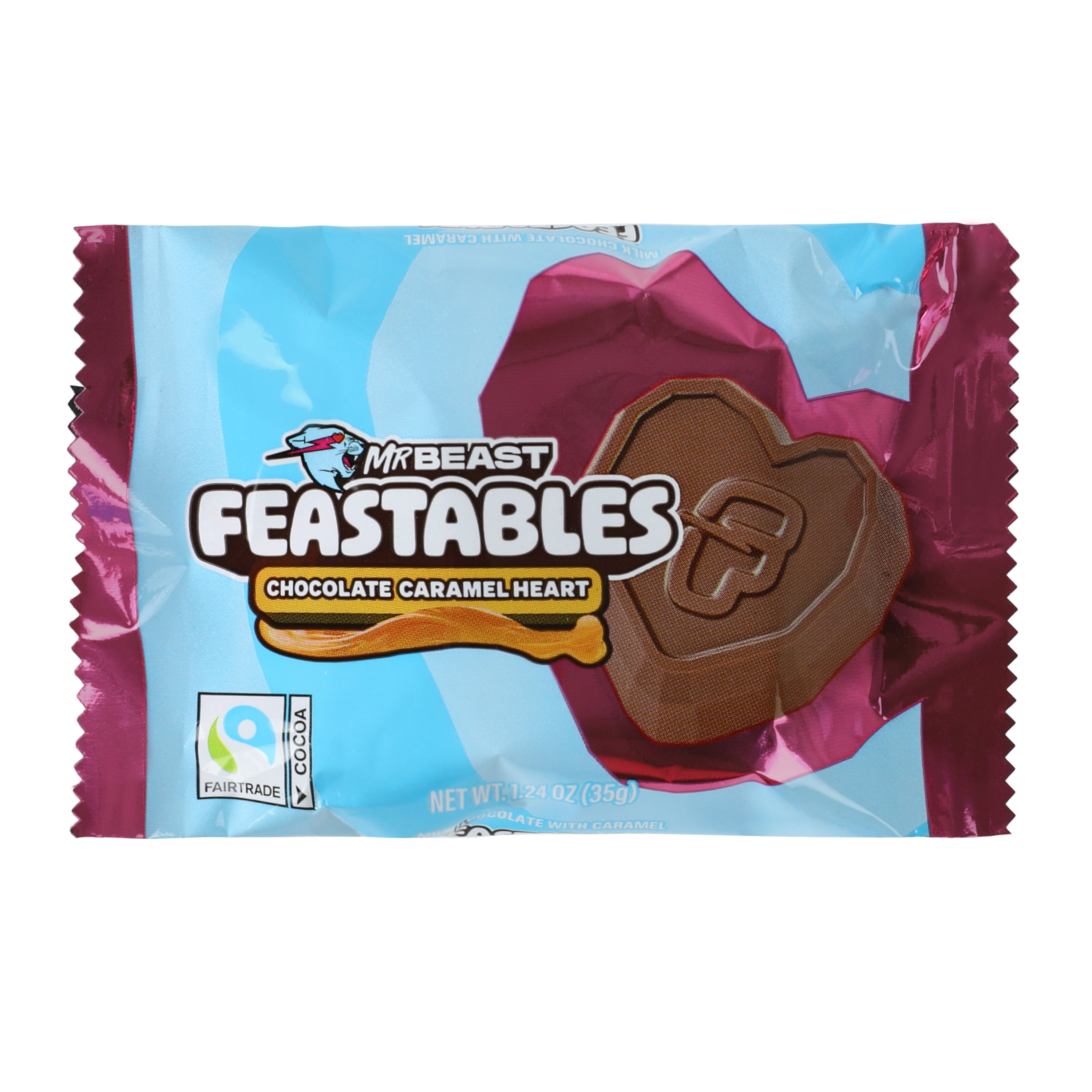 Mr. Beast Feastables Chocolate Caramel Heart 1.24oz