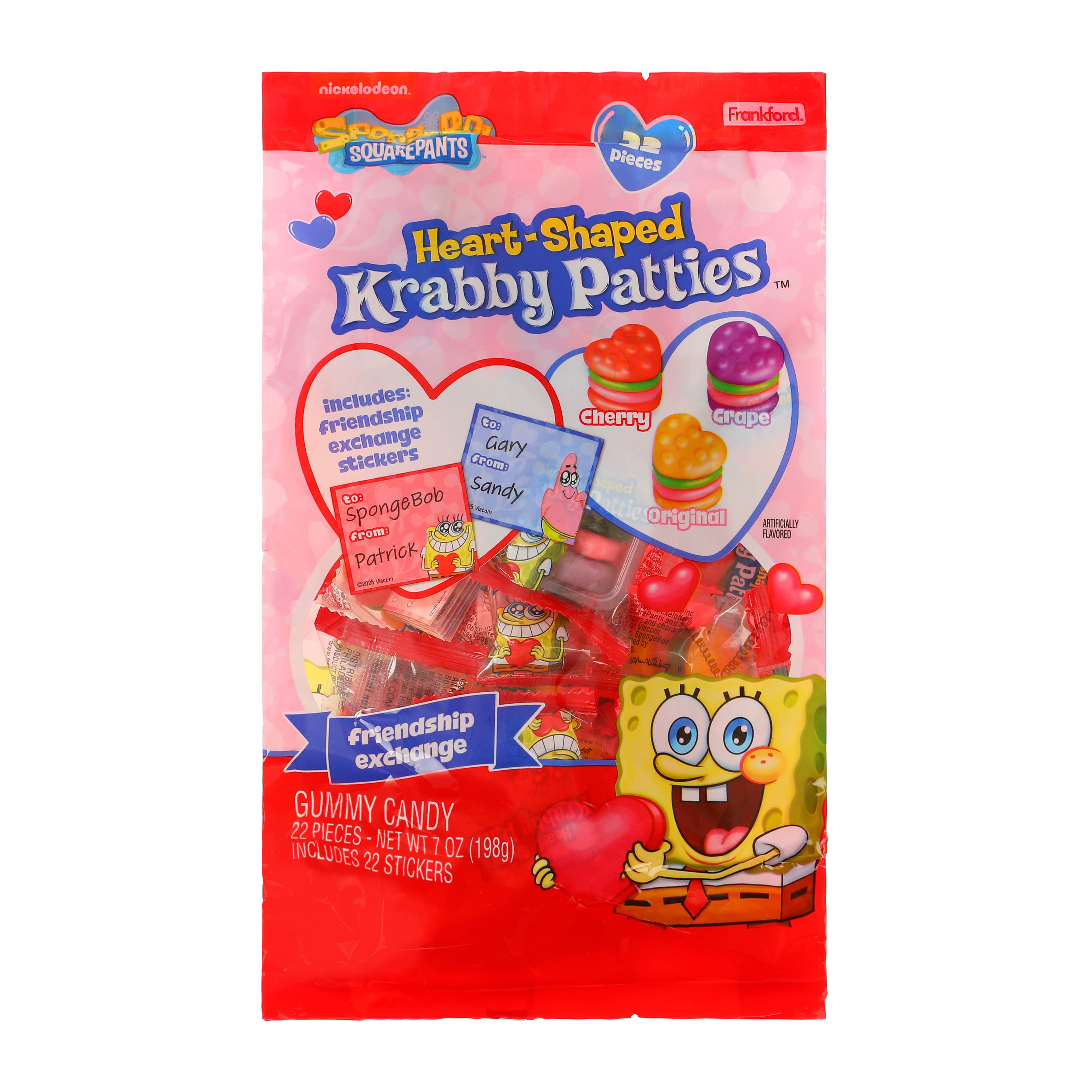 SpongeBob SquarePants™ Heart-Shaped Krabby Patties™ Gummy Candy 22-Pieces 7oz