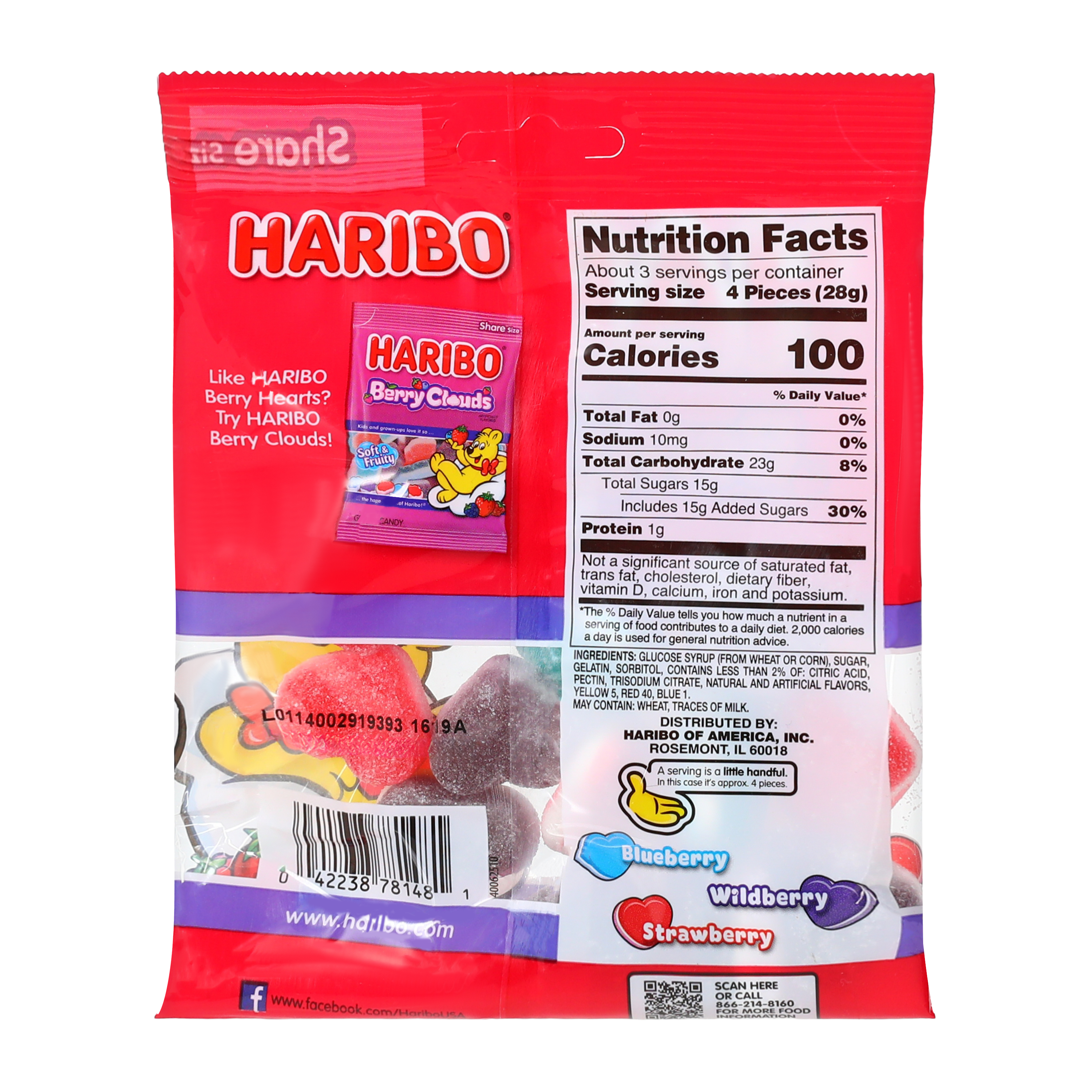 Haribo® Berry Hearts Gummi Candy 5.1oz