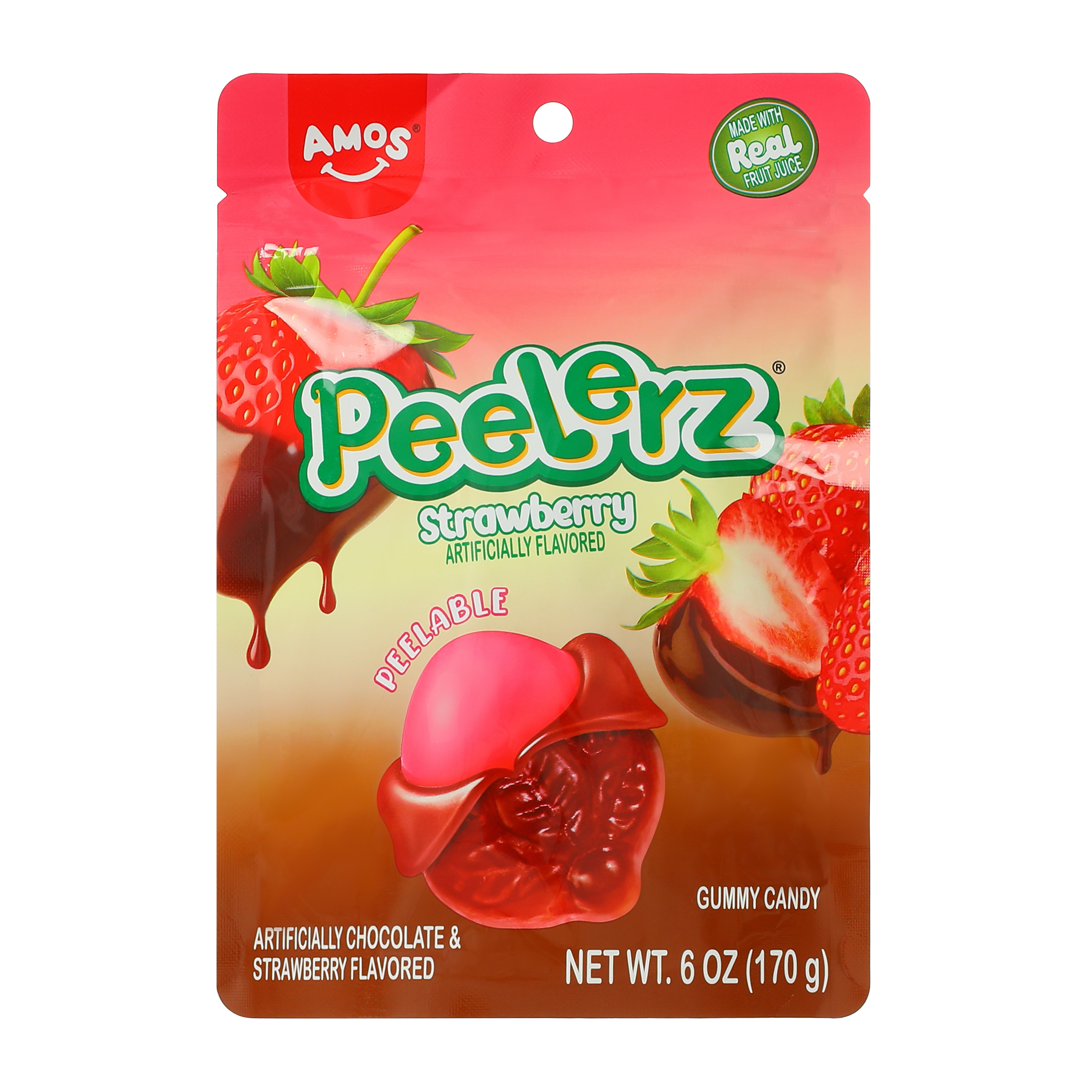 Amos® Peelerz® Strawberry Gummy Candy 6oz