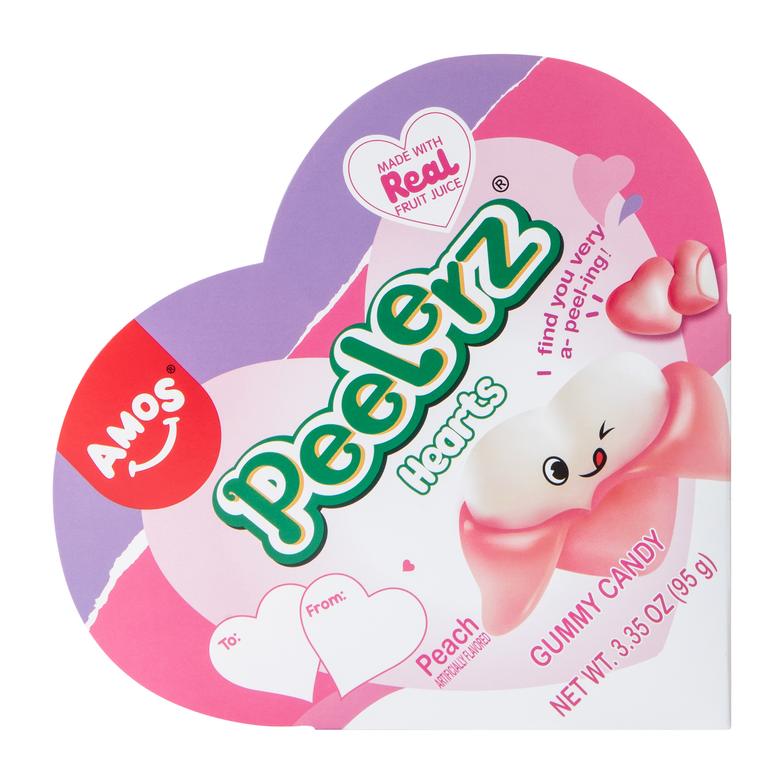 Amos® Peelerz® Hearts Gummy Candy 3.35oz