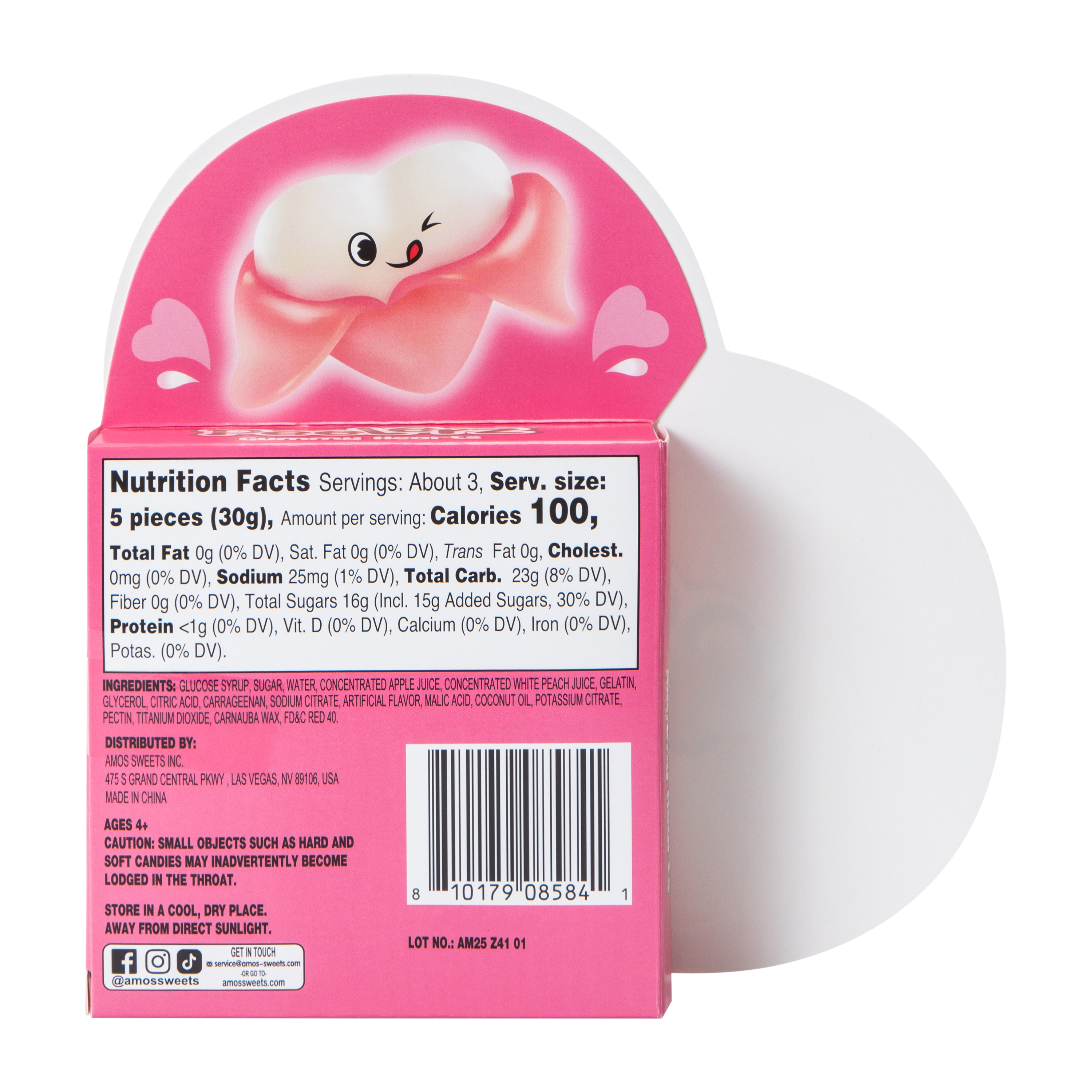 Amos® Peelerz® Hearts Gummy Candy 3.35oz