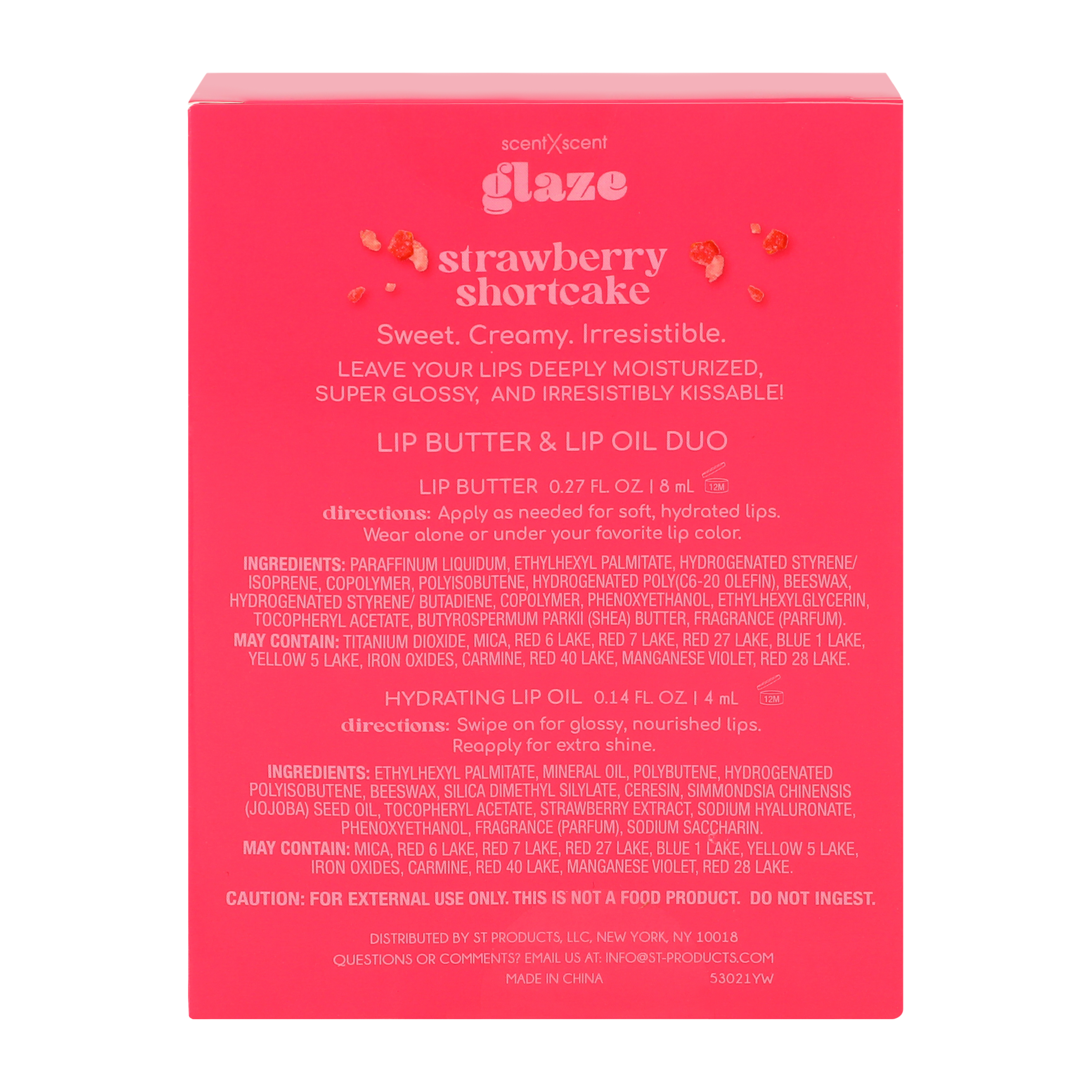 Glaze Strawberry Shortcake Lip Butter & Oil Duo Set