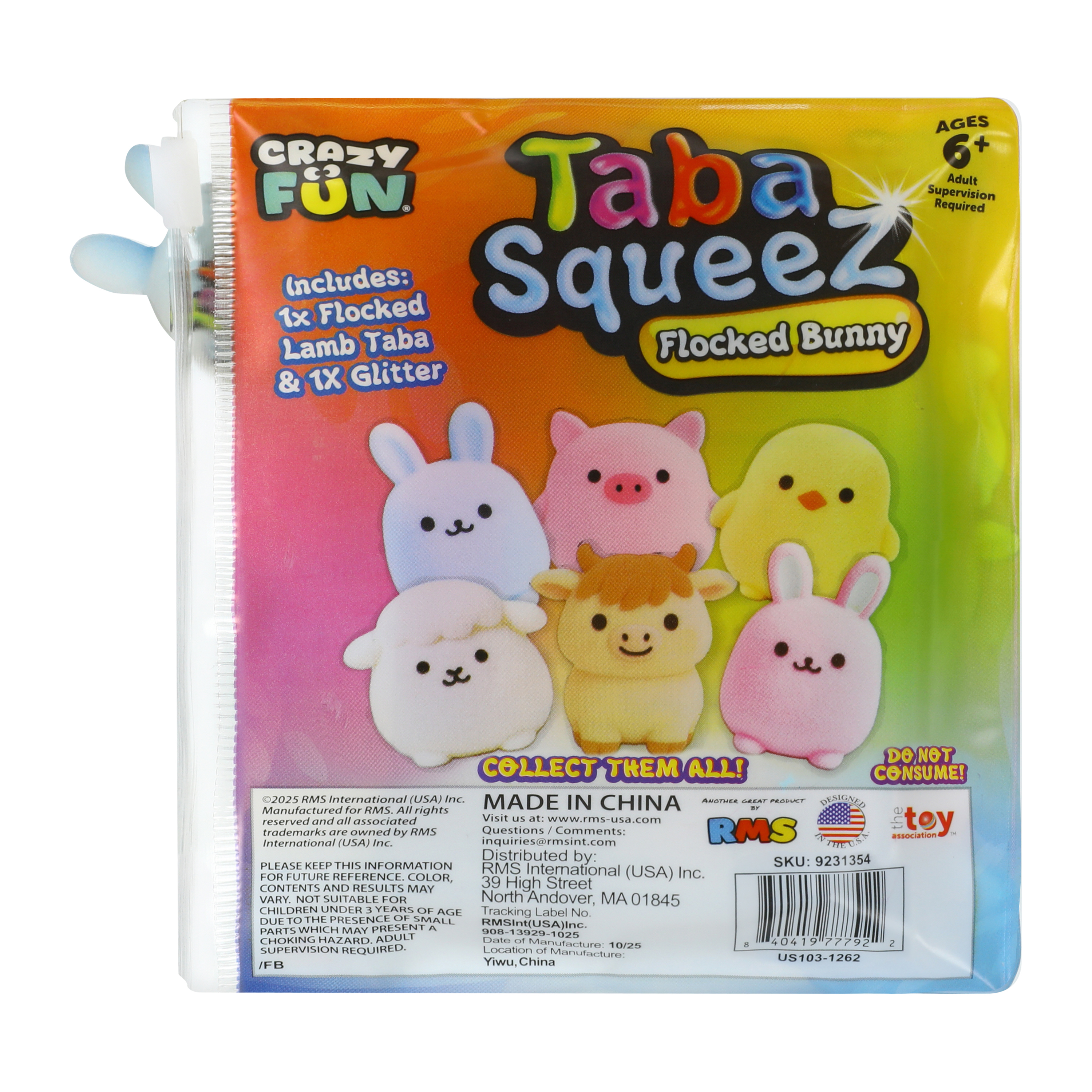 Crazy Fun® Taba-Squeez Flocked Toy Set