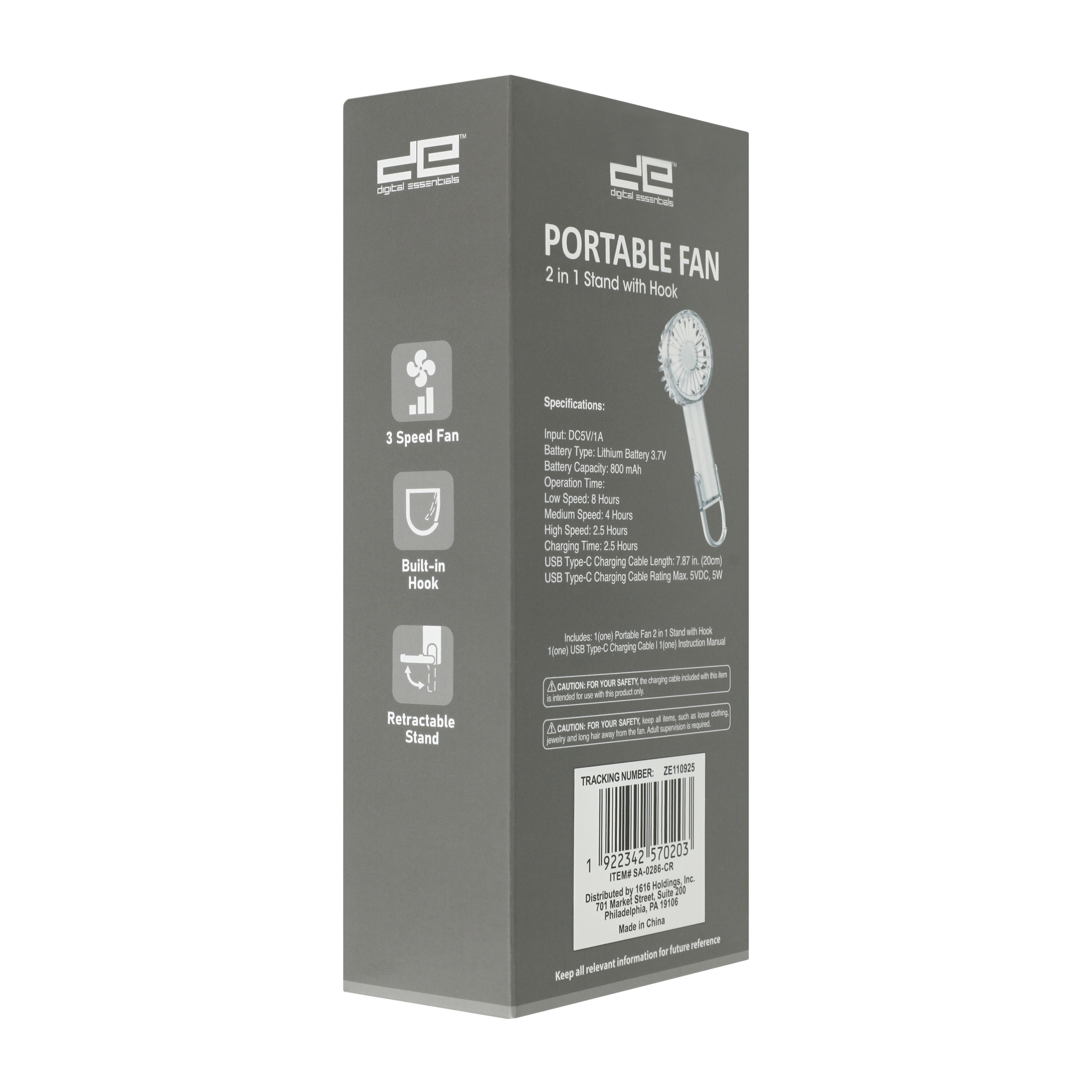 Digital Essentials™ Portable Fan