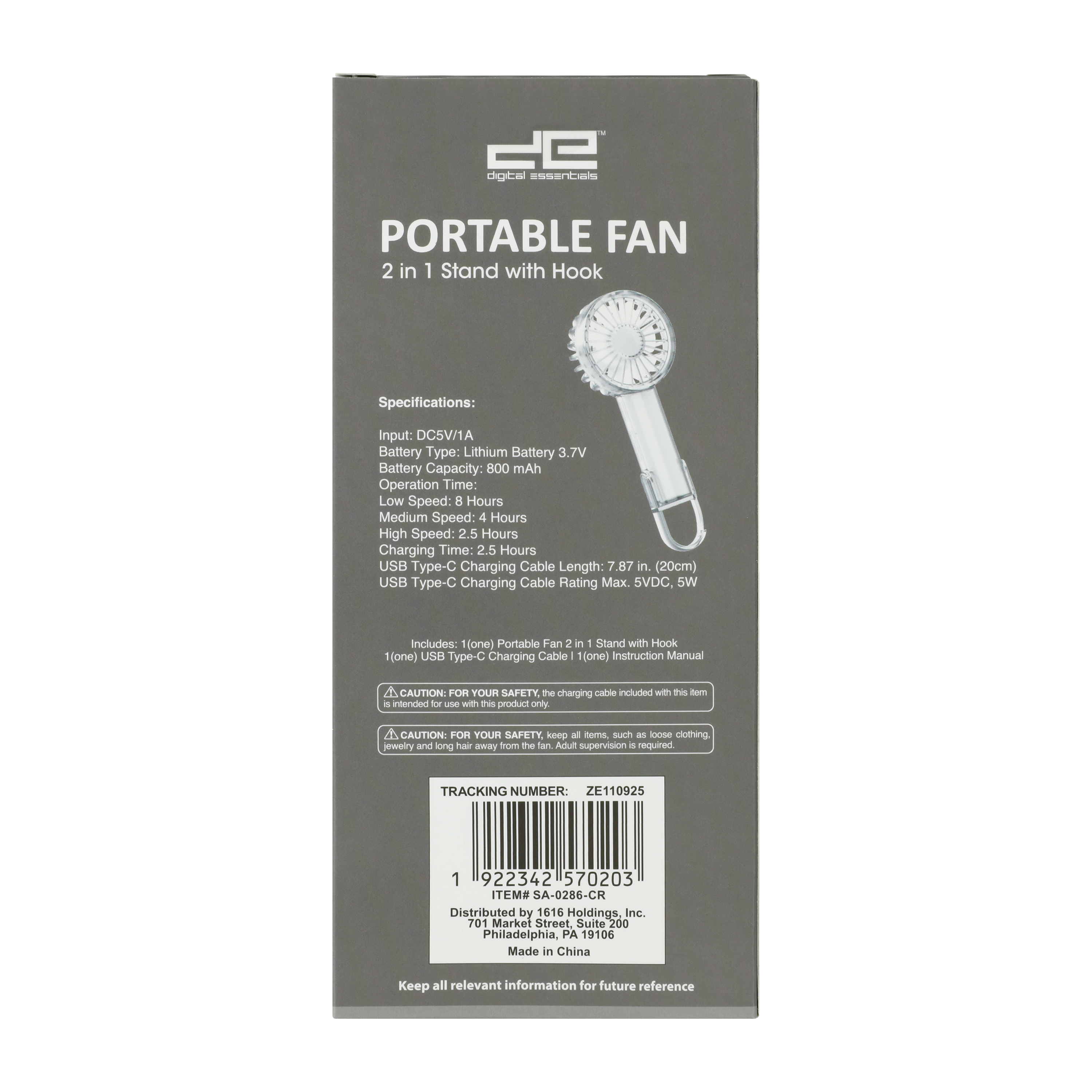 Digital Essentials™ Portable Fan