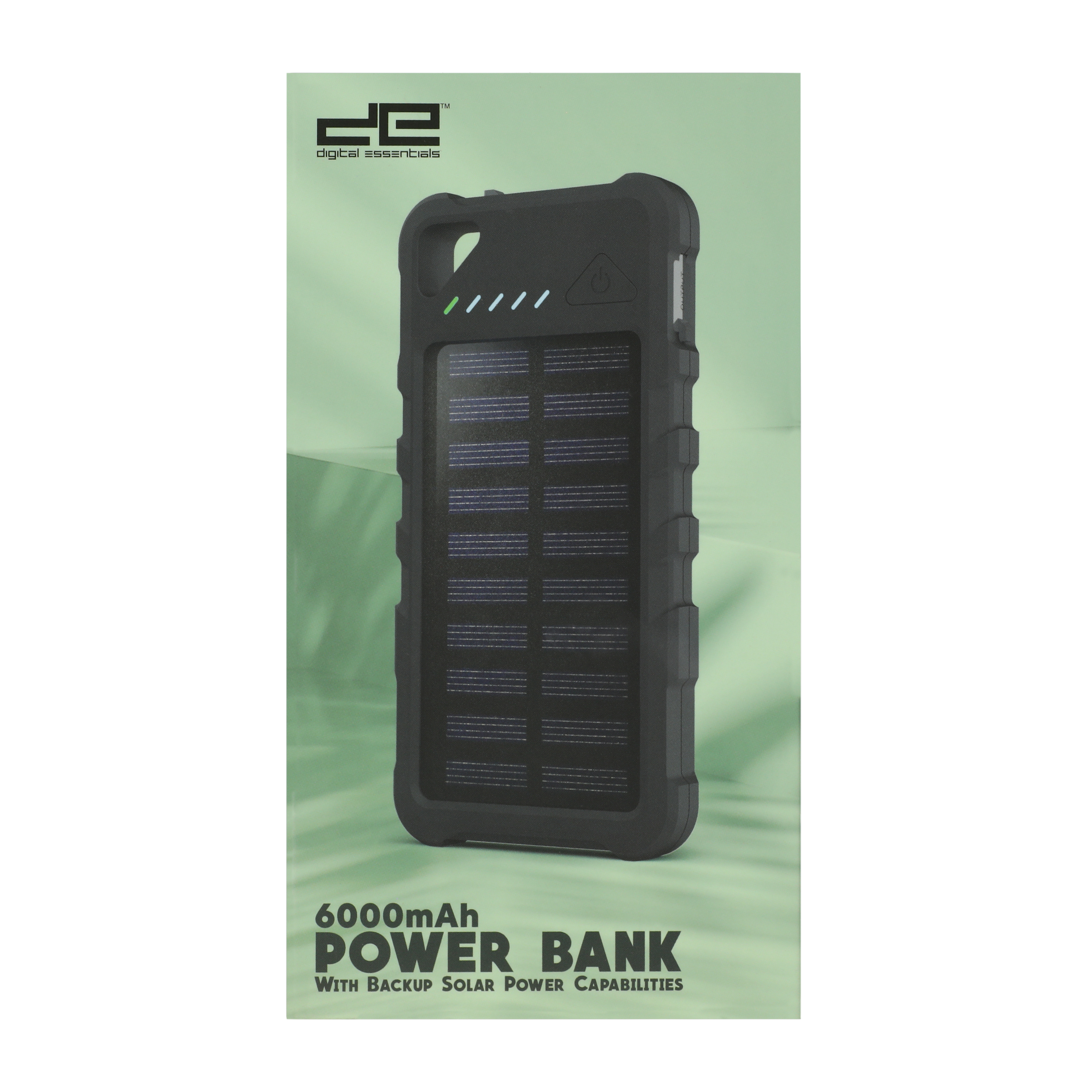 Power Bank With Backup Solar Capabilities 6000mAh