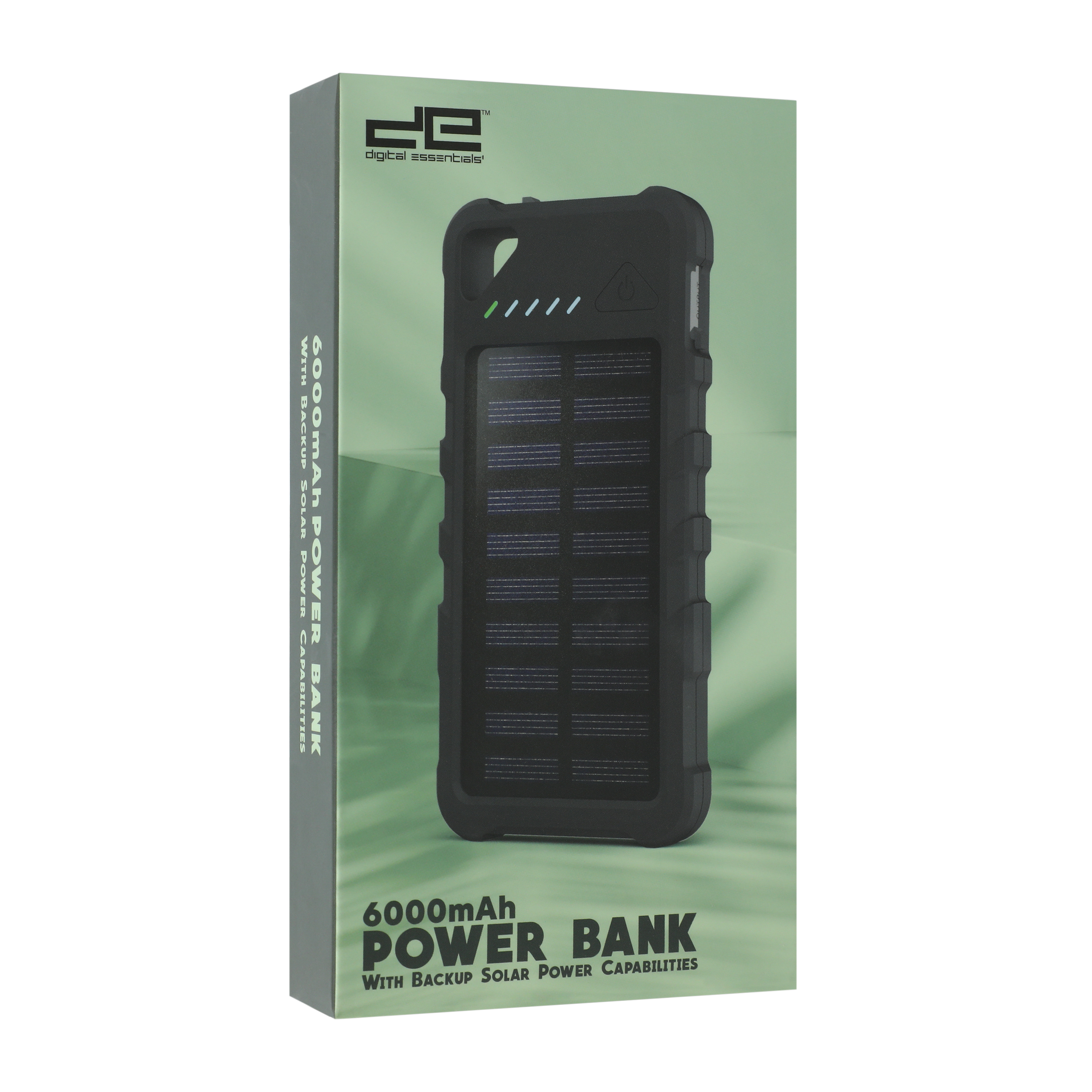 Power Bank With Backup Solar Capabilities 6000mAh