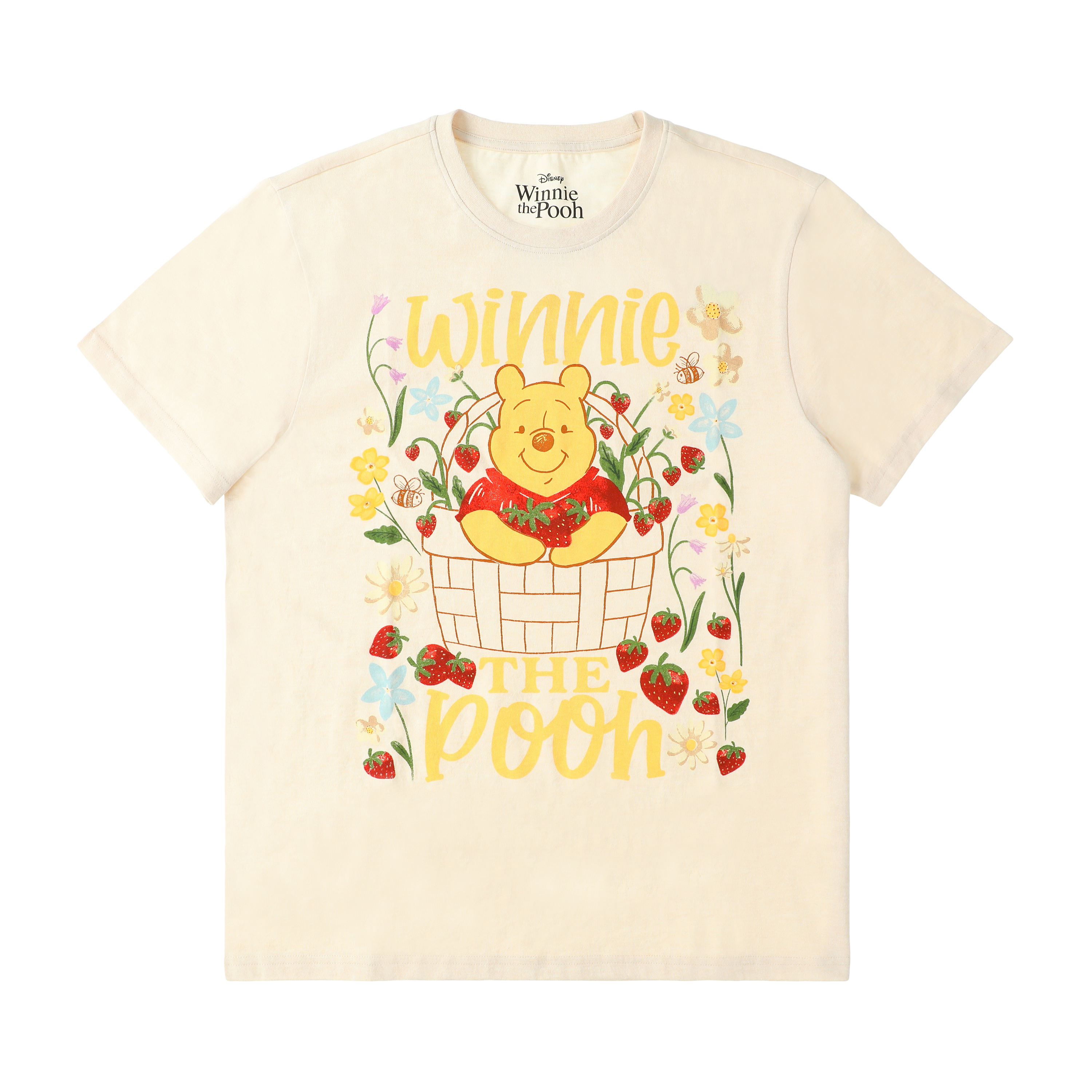 Disney Winnie The Pooh Strawberry Basket Graphic Tee