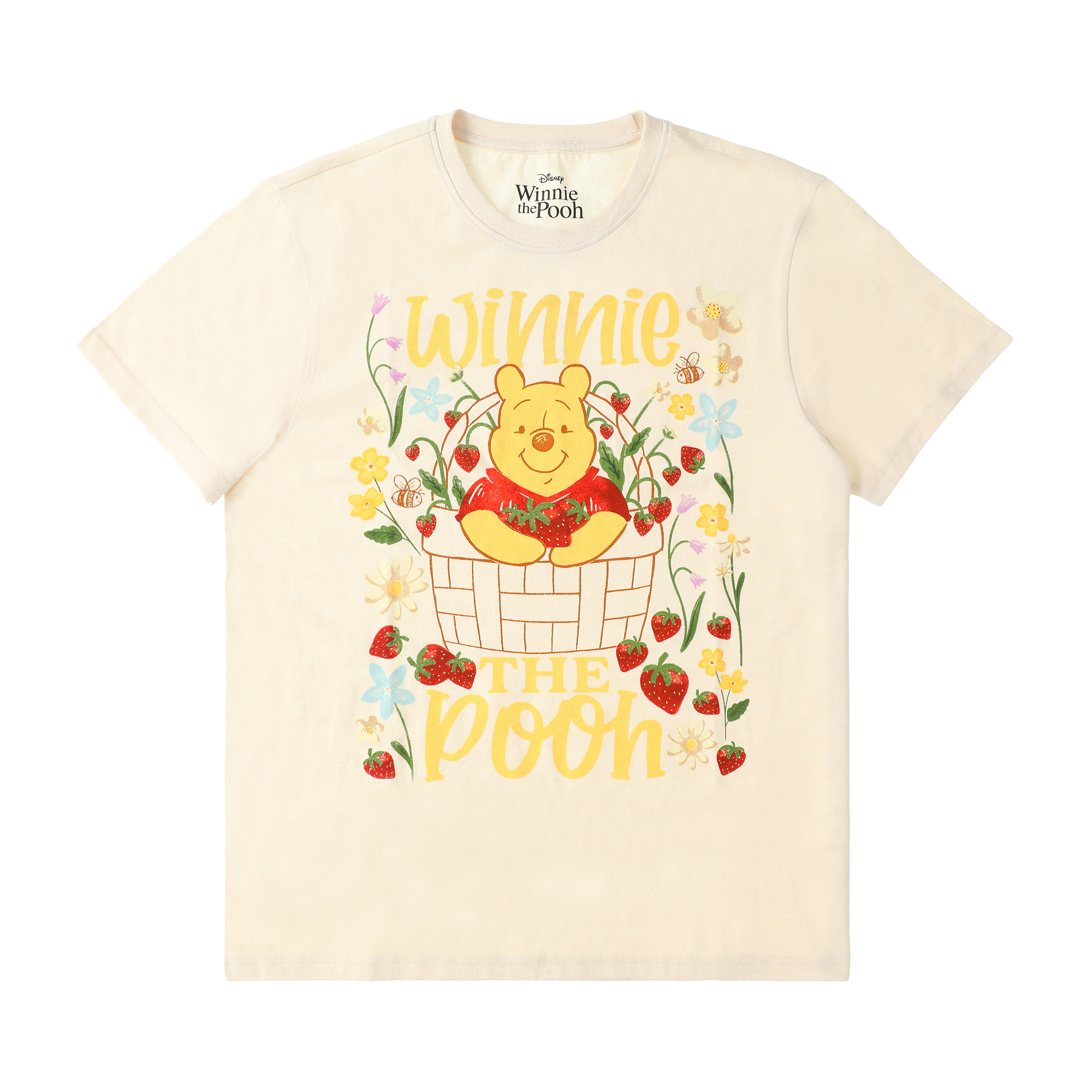Disney Winnie The Pooh Strawberry Basket Graphic Tee