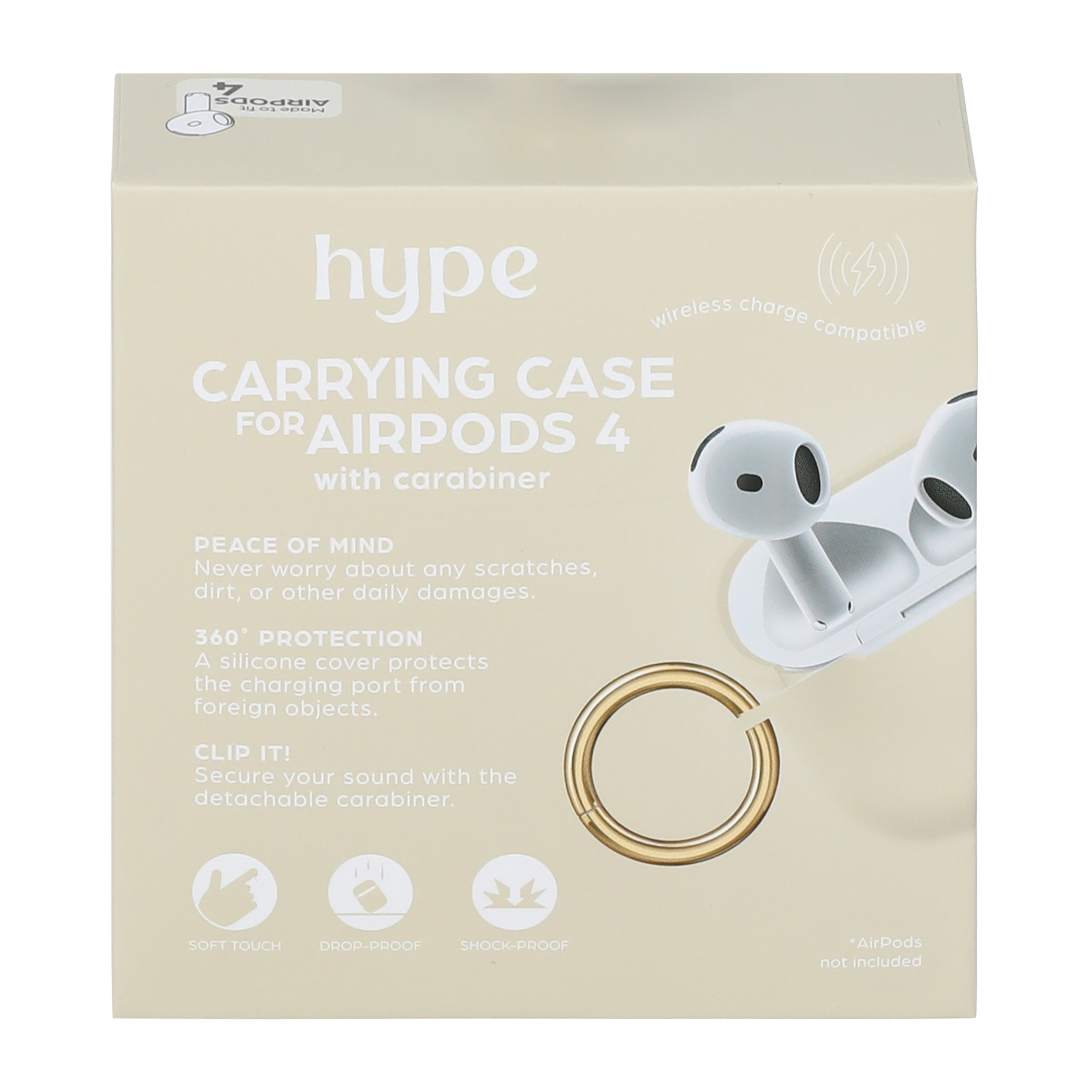 Hype AirPods® Carrying Case With Carabiner