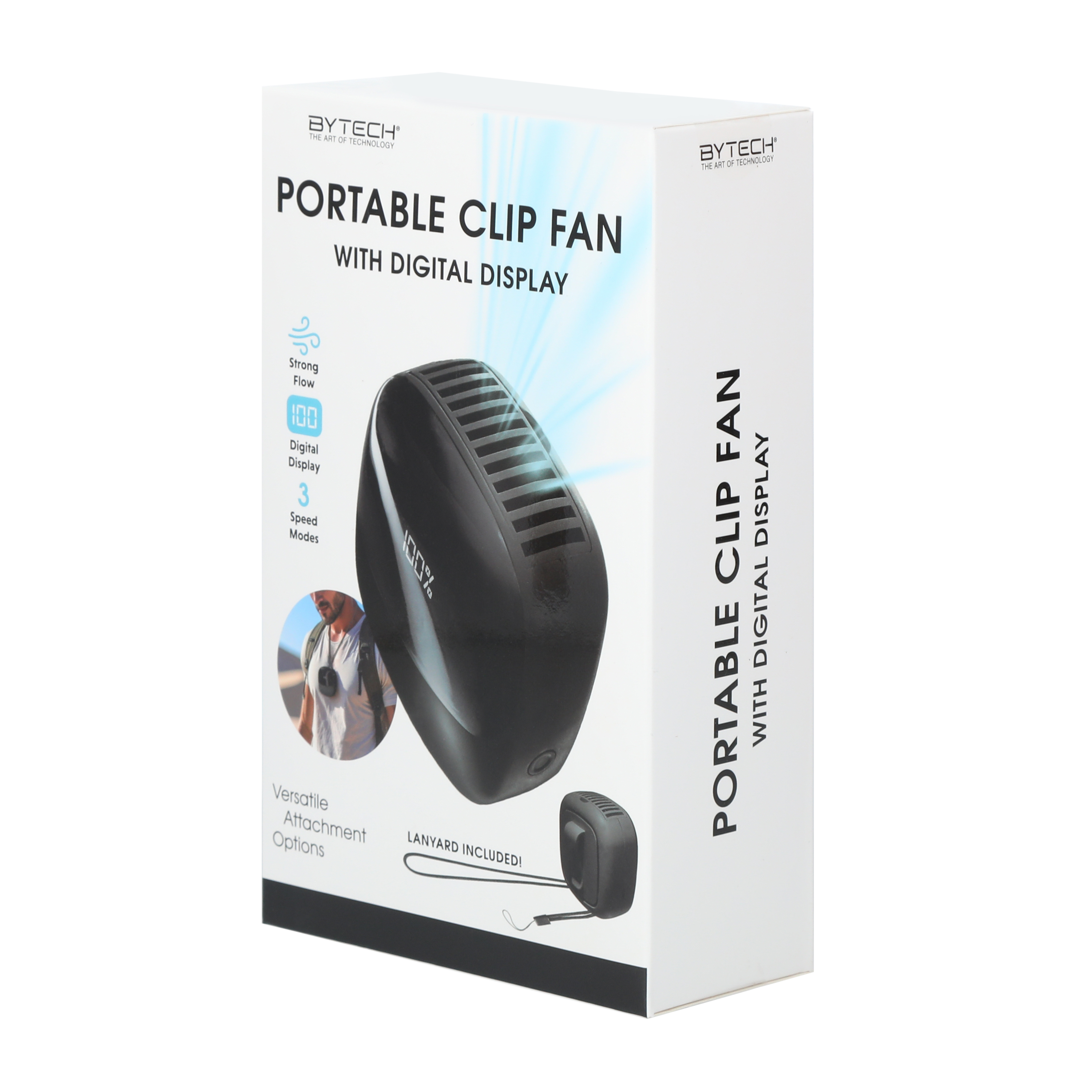 Portable Clip Fan With Digital Display