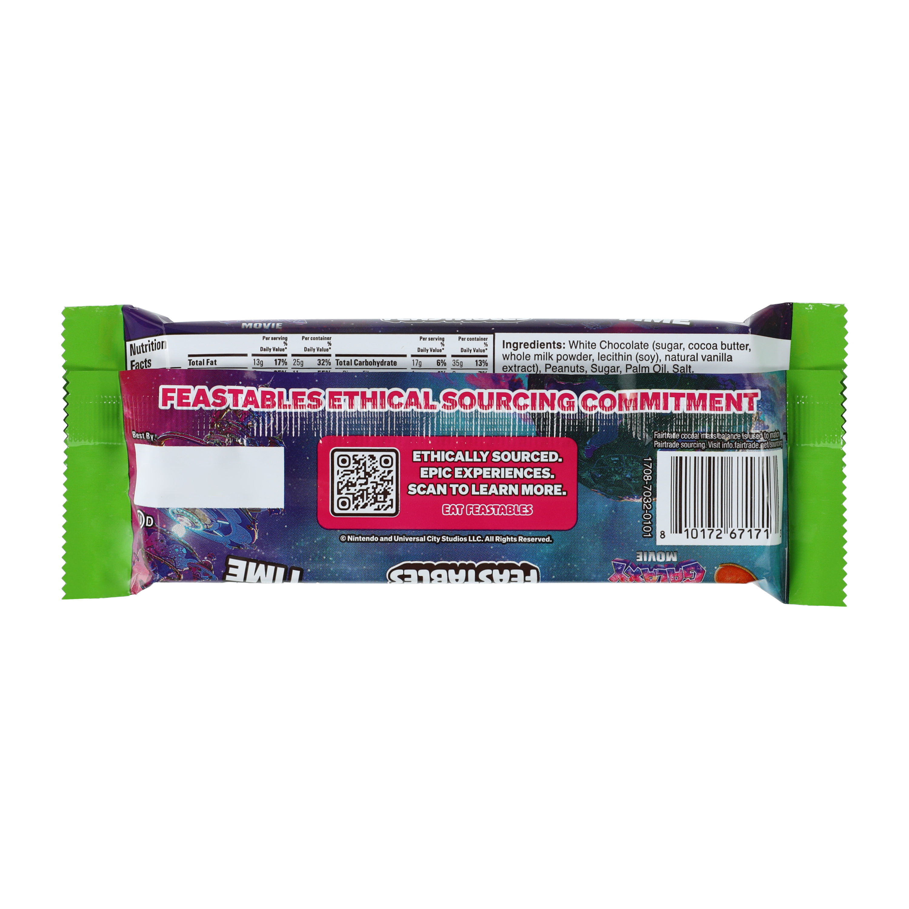 Mr. Beast Feastables The Super Mario Galaxy White Chocolate Peanut Butter Yoshi Eggs 2.4oz 2-Pack