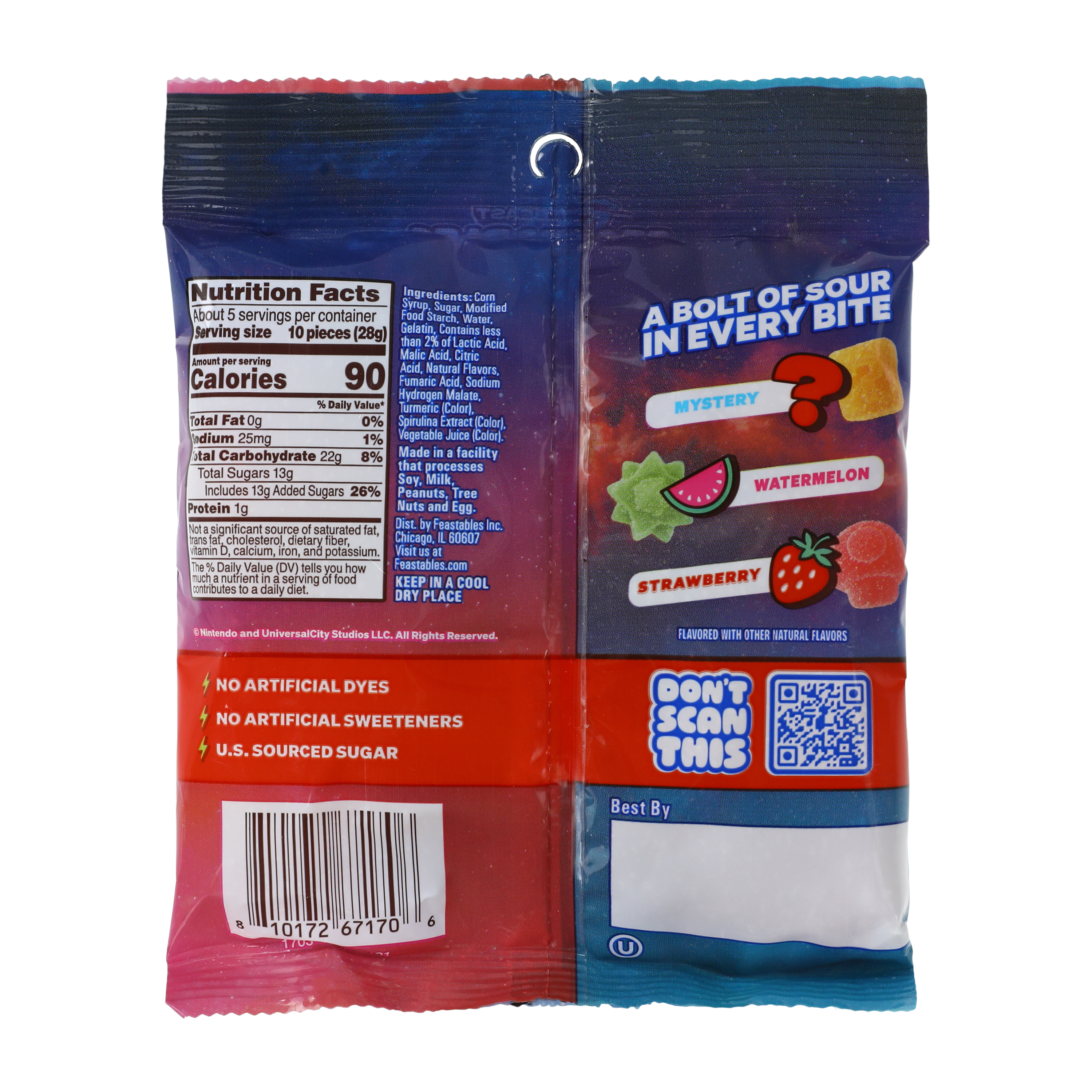 Mr. Beast Feastables The Super Mario Galaxy Movie Sour Boosts