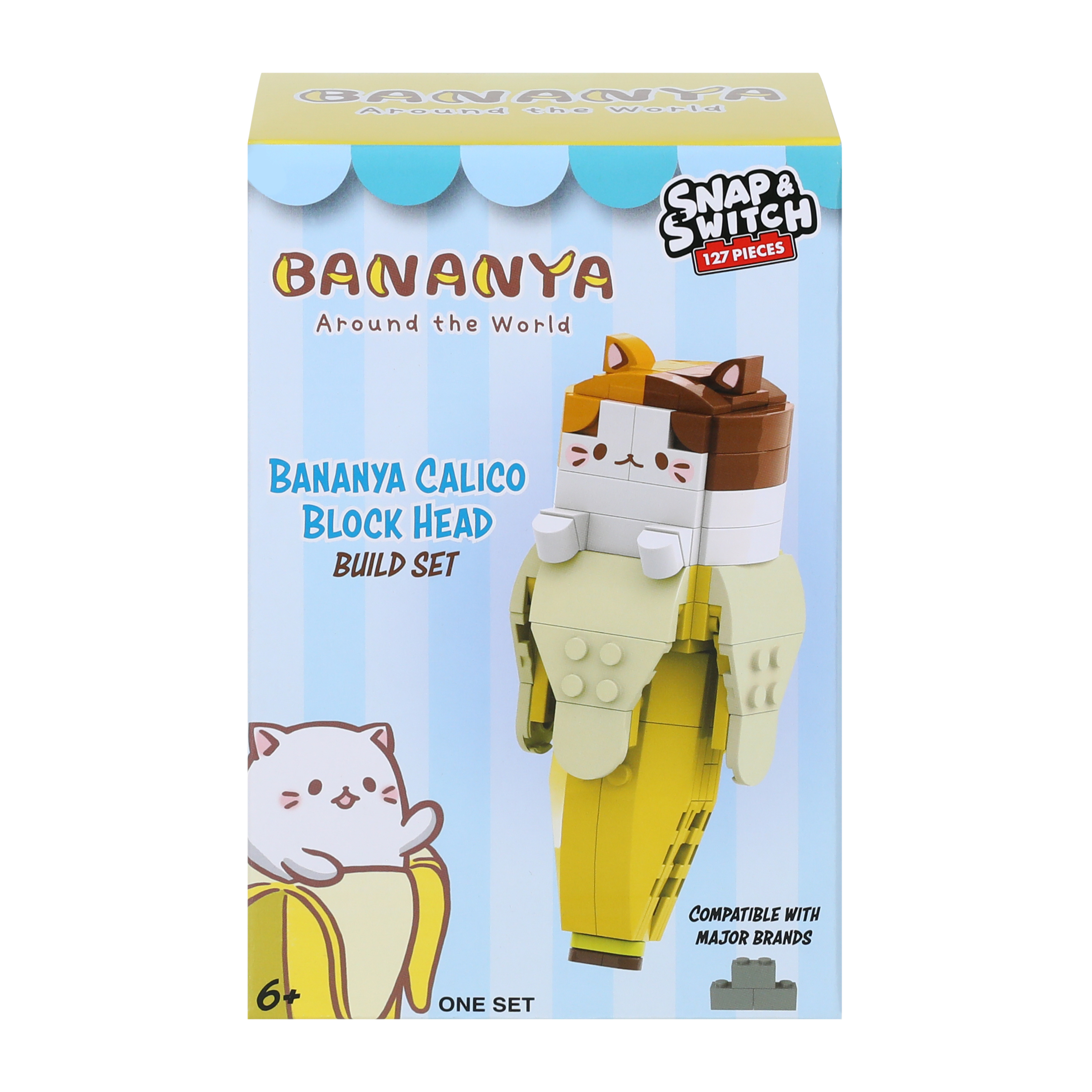 Bananya Ninja Block Head Build Set