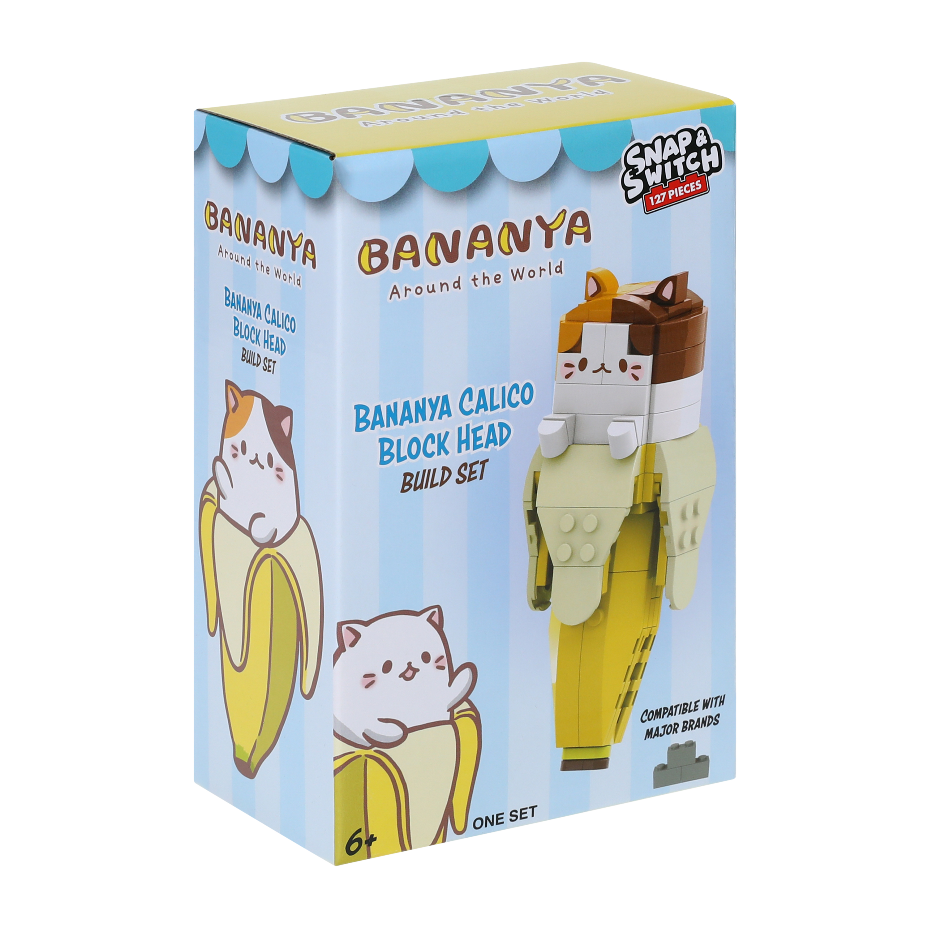 Bananya Ninja Block Head Build Set