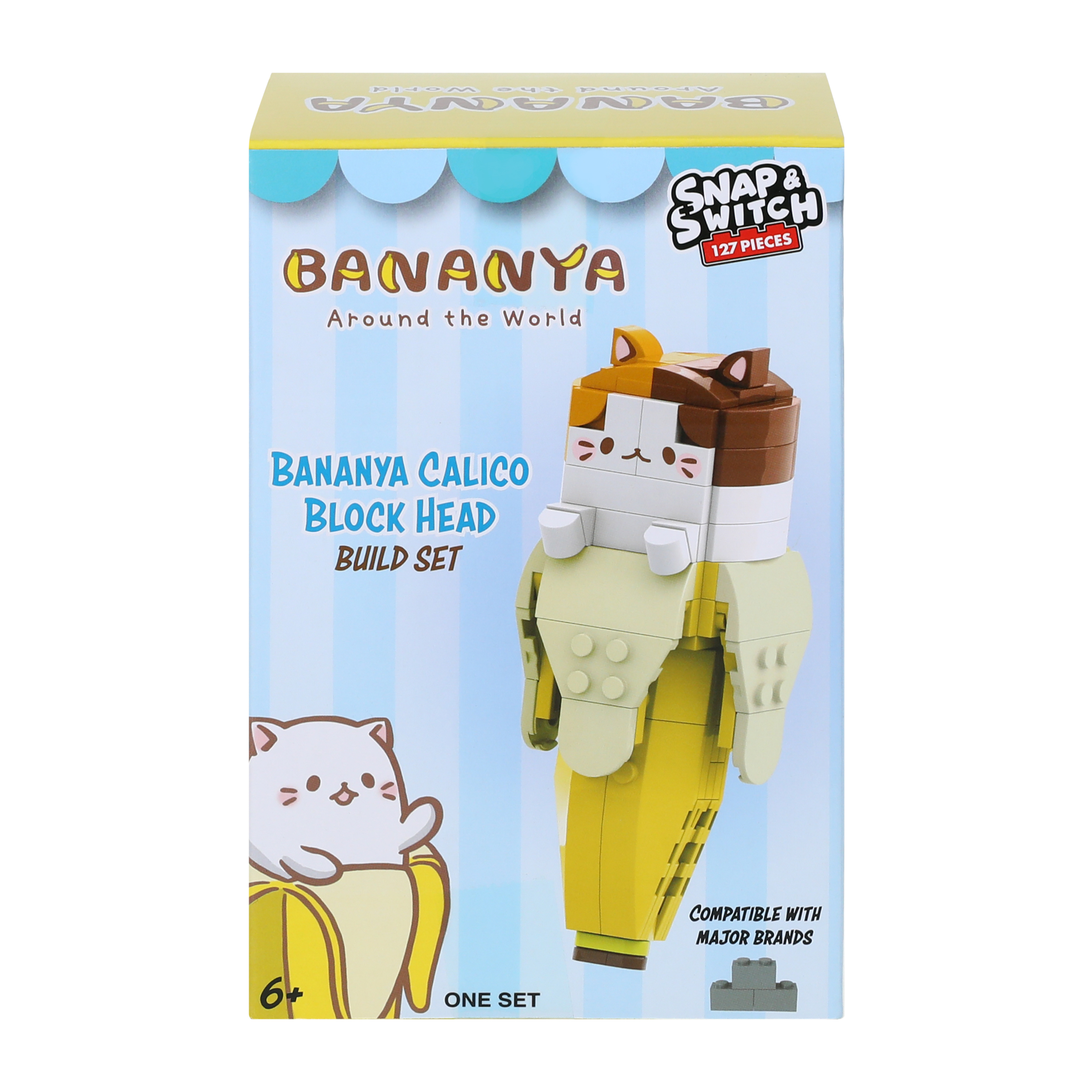 Bananya Ninja Block Head Build Set