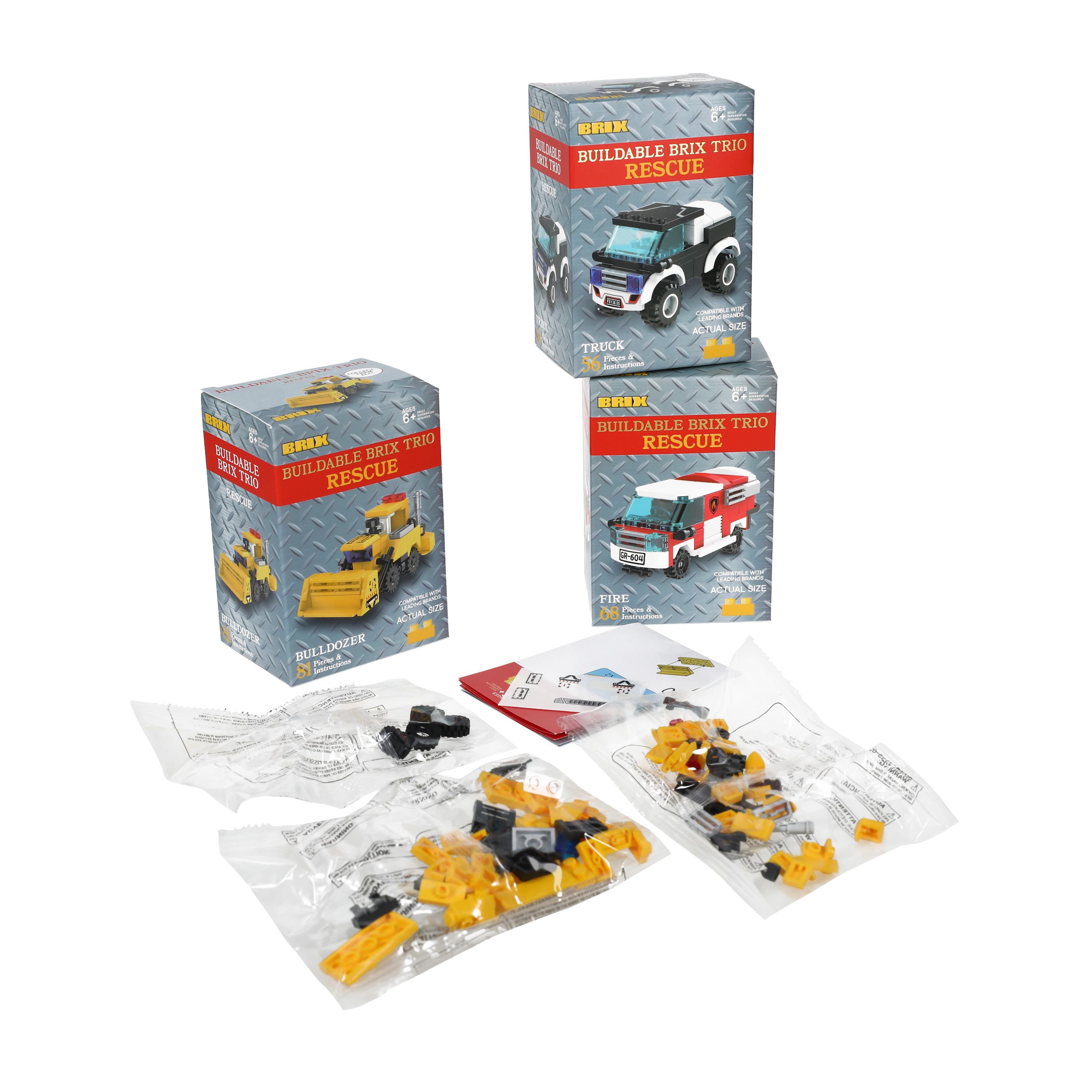 Brix™ Buildable Brix Trio Build Set