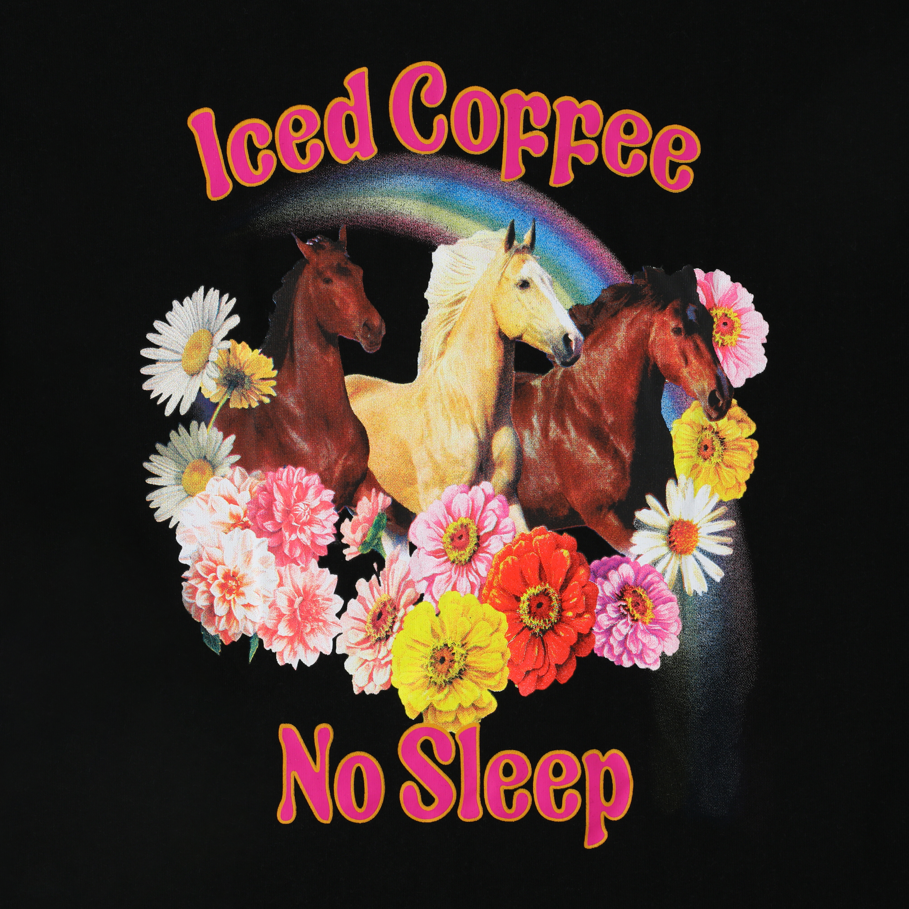 Iced Coffee No Sleep Horse Graphic Tee