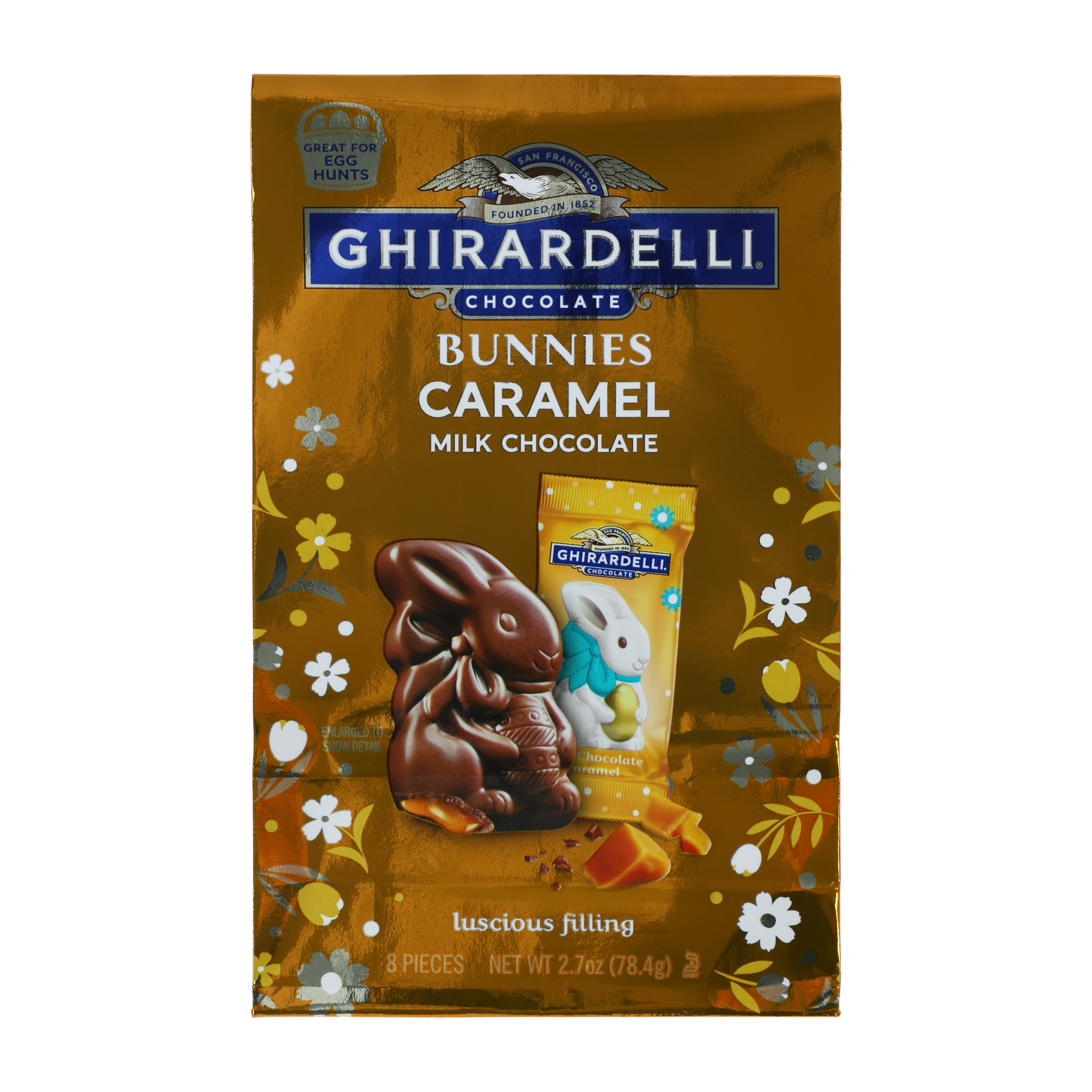 Ghirardelli® Bunnies Caramel Milk Chocolate 8-Pieces 2.7oz